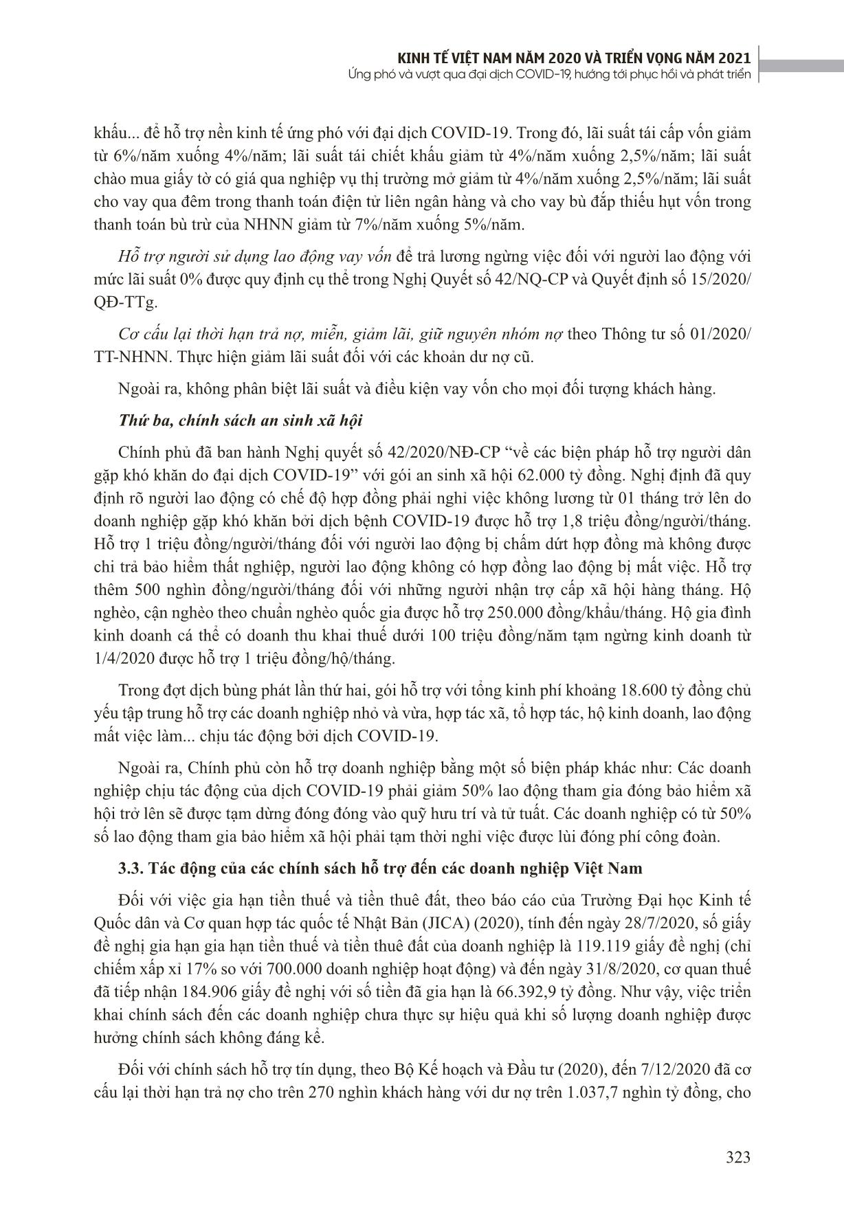 Tác động của đại dịch Covid-19 và hiệu quả chính sách hỗ trợ của chính phủ đối với các doanh nghiệp Việt Nam trang 7