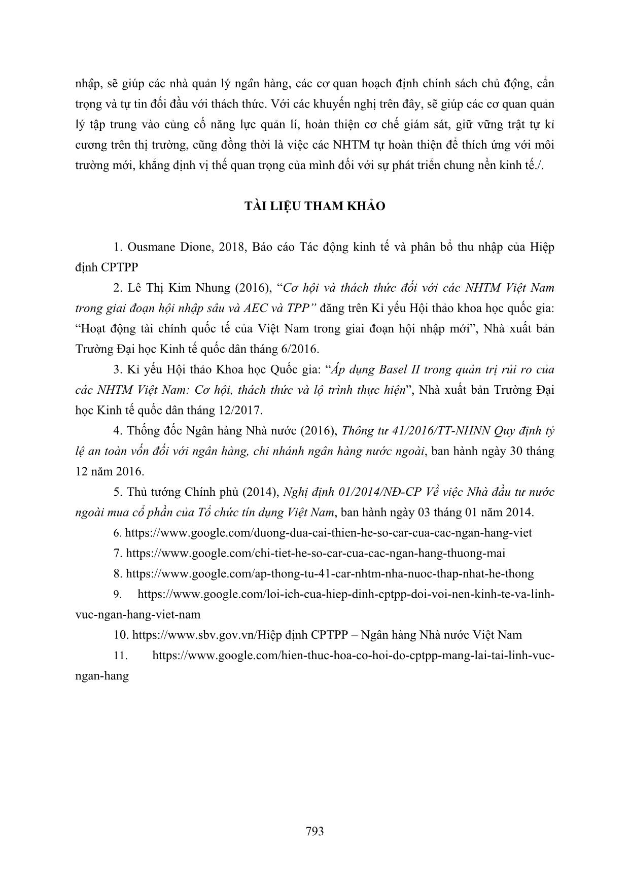 Thuận lợi và thách thức đối với hệ thống ngân hàng thương mại Việt Nam khi tham gia hiệp định CPTPP trang 10