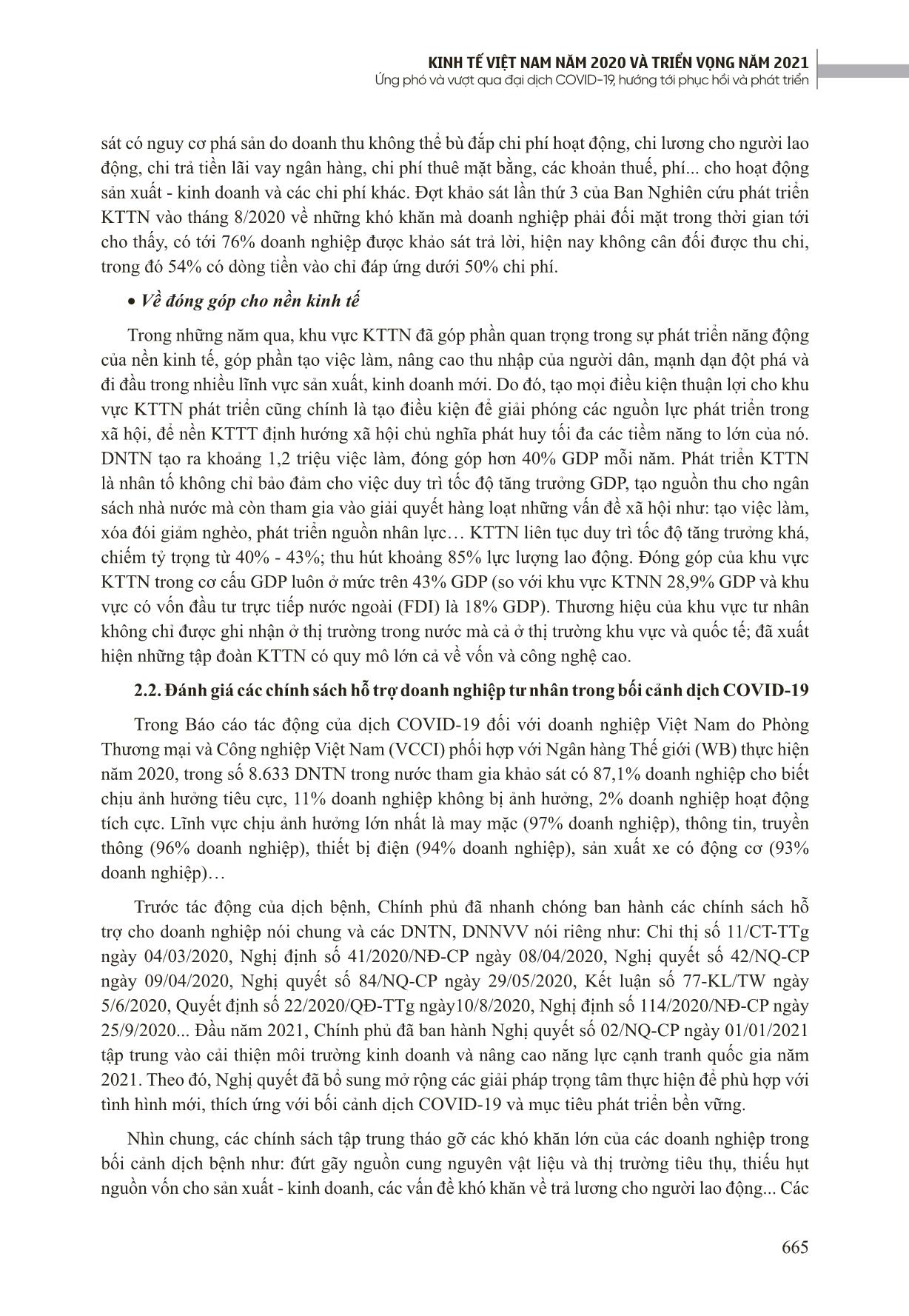 Thực trạng phát triển doanh nghiệp tư nhân và các chính sách hỗ trợ trong giai đoạn dịch Covid-19 trang 4