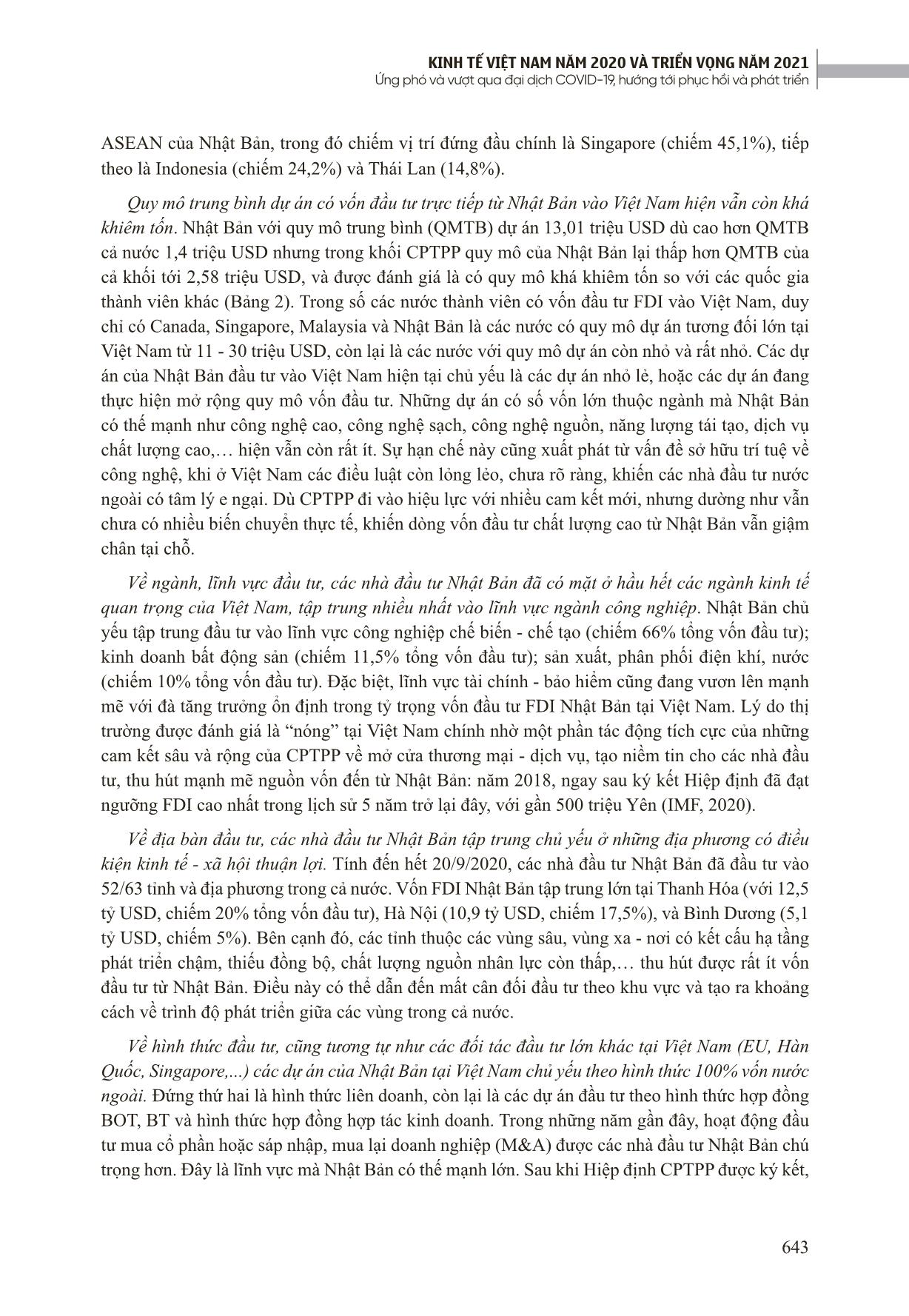 Thu hút đầu tư trực tiếp của Nhật Bản vào Việt Nam trong bối cảnh thực thi hiệp định đối tác toàn diện và tiến bộ xuyên Thái Bình Dương (CPTPP) trang 4