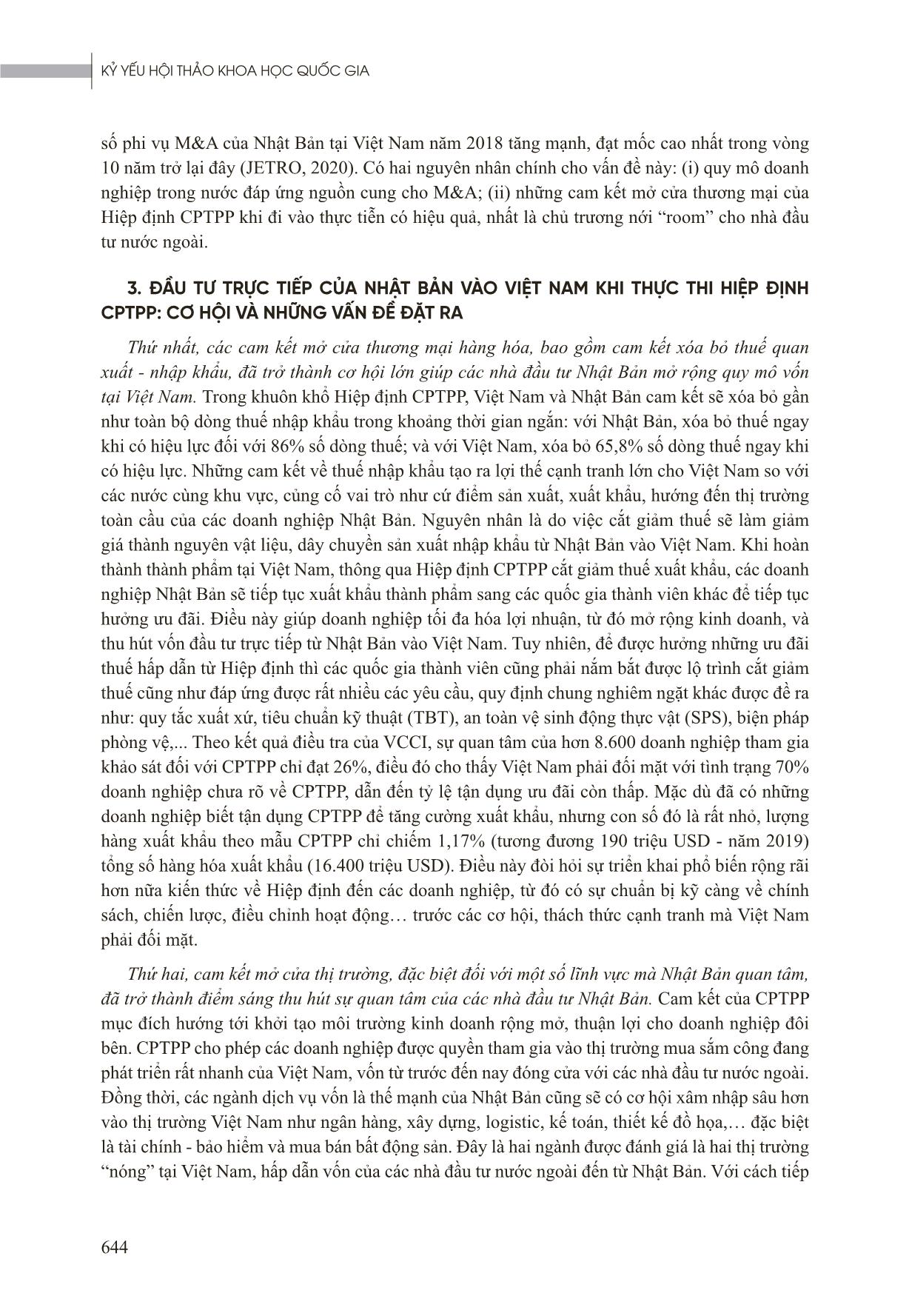 Thu hút đầu tư trực tiếp của Nhật Bản vào Việt Nam trong bối cảnh thực thi hiệp định đối tác toàn diện và tiến bộ xuyên Thái Bình Dương (CPTPP) trang 5
