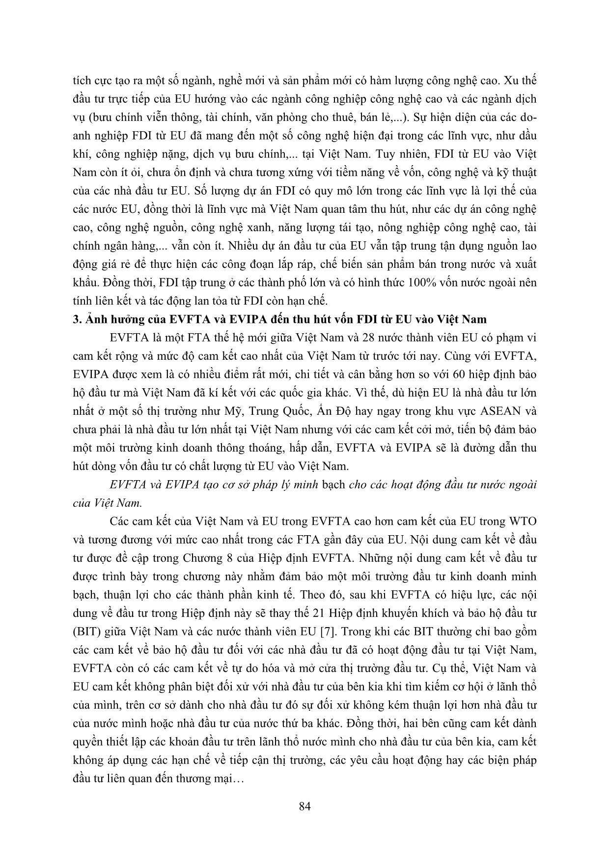 Thu hút vốn đầu tư trực tiếp nước ngoài của Việt Nam dưới tác động của hiệp định EVFTA và EVIPA trang 5