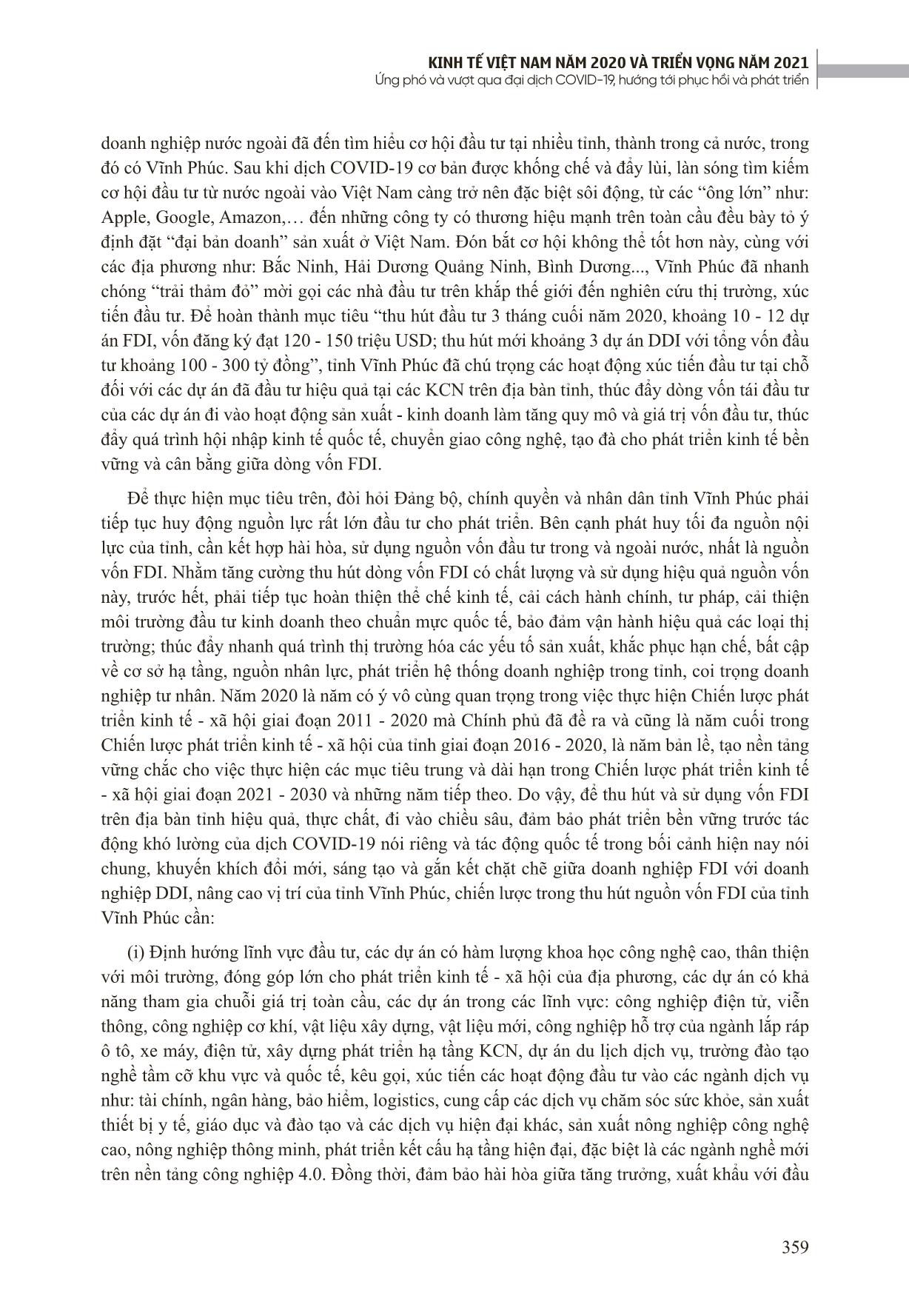 Thu hút vốn đầu tư trực tiếp nước ngoài trên địa bàn tỉnh Vĩnh Phúc trước tác động của đại dịch Covid-19 trang 10