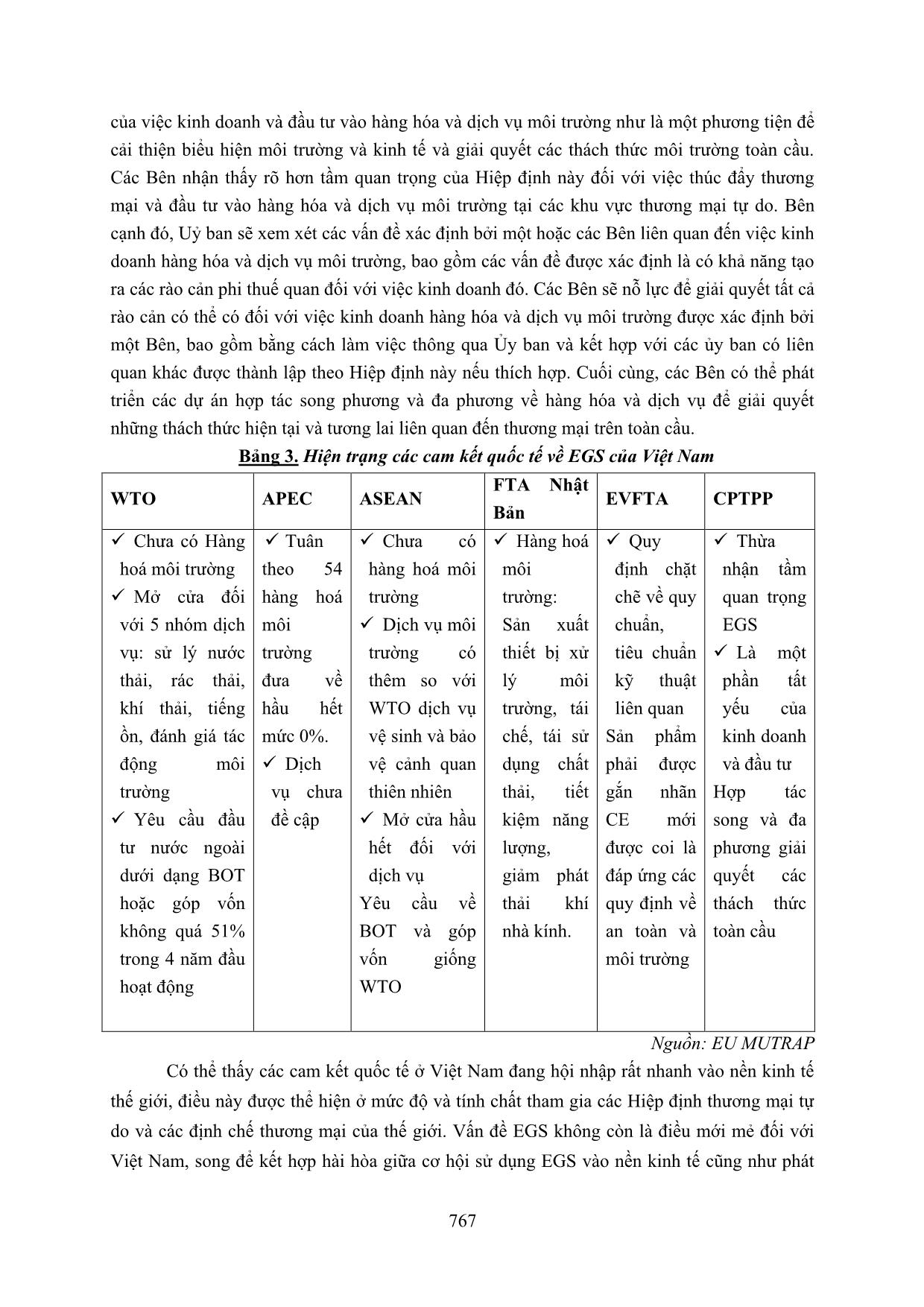 Thương mại hóa hàng hóa và dịch vụ môi trường ở Việt Nam trong bối cảnh thực hiện các cam kết và nghĩa vụ về môi trường trong các hiệp định thương mại tự do thế hệ mới trang 6