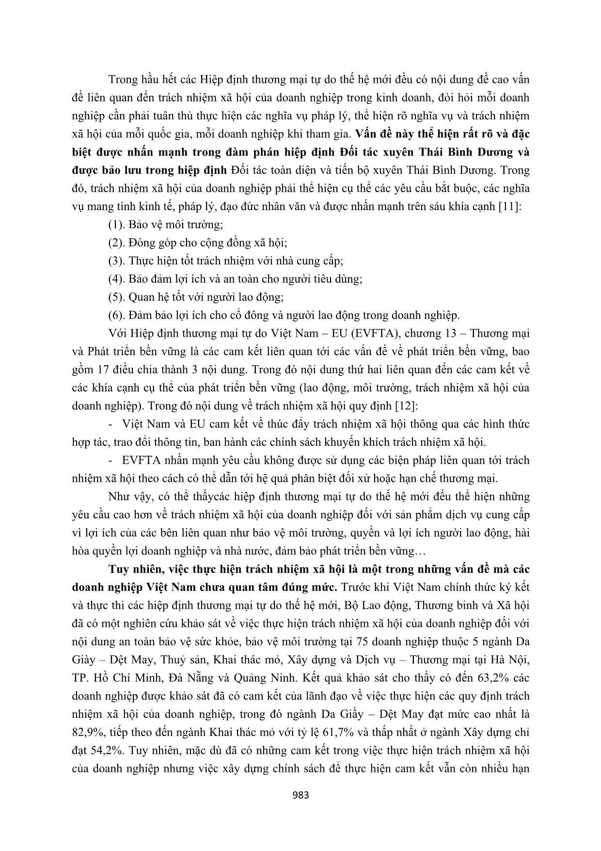 Trách nhiệm xã hội của doanh nghiệp trong bối cảnh Việt Nam tham gia các hiệp định thương mại tự do thế hệ mới trang 4