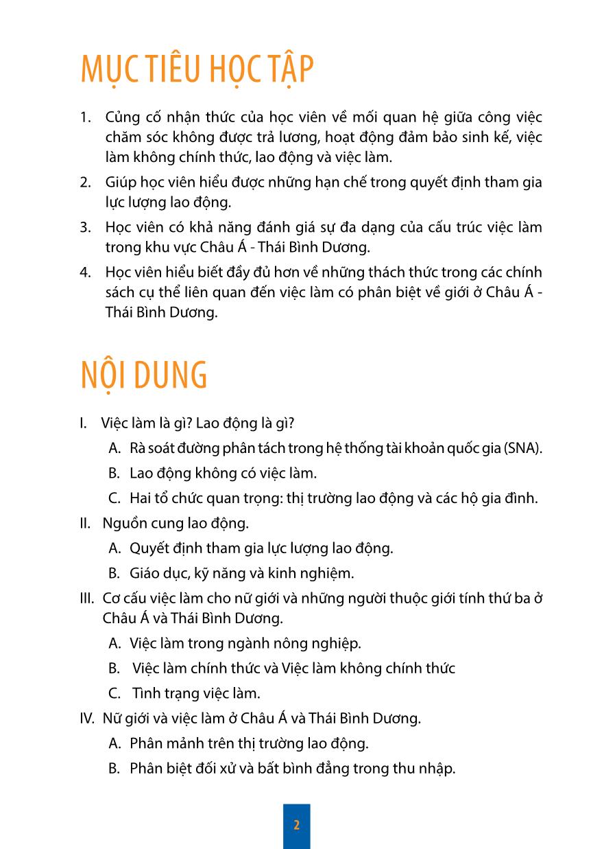 Tài liệu Sáng kiến quản lý về giới và chính sách kinh tế ở châu Á – Thái Bình Dương: Việc làm và thị trường lao động trang 4