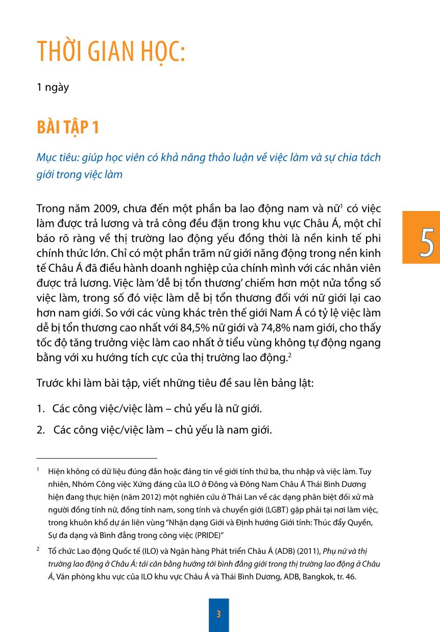 Tài liệu Sáng kiến quản lý về giới và chính sách kinh tế ở châu Á – Thái Bình Dương: Việc làm và thị trường lao động trang 5