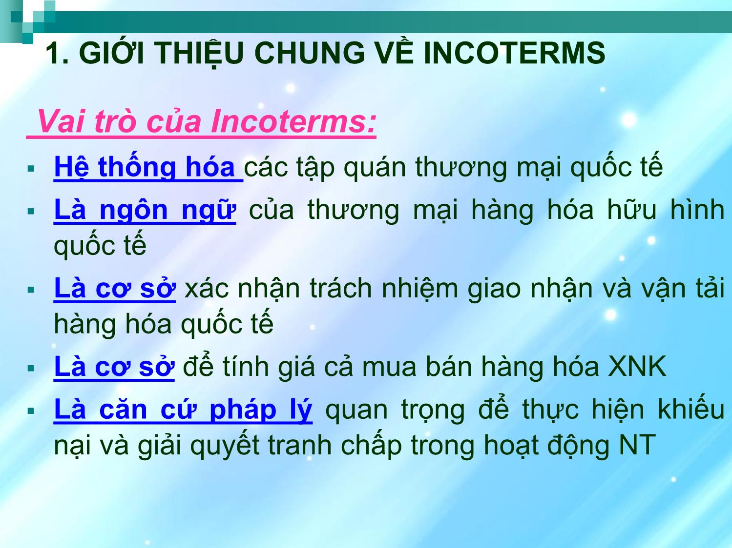 Bài giảng Incoterms 2010 - Dương Hạnh Tiên trang 7