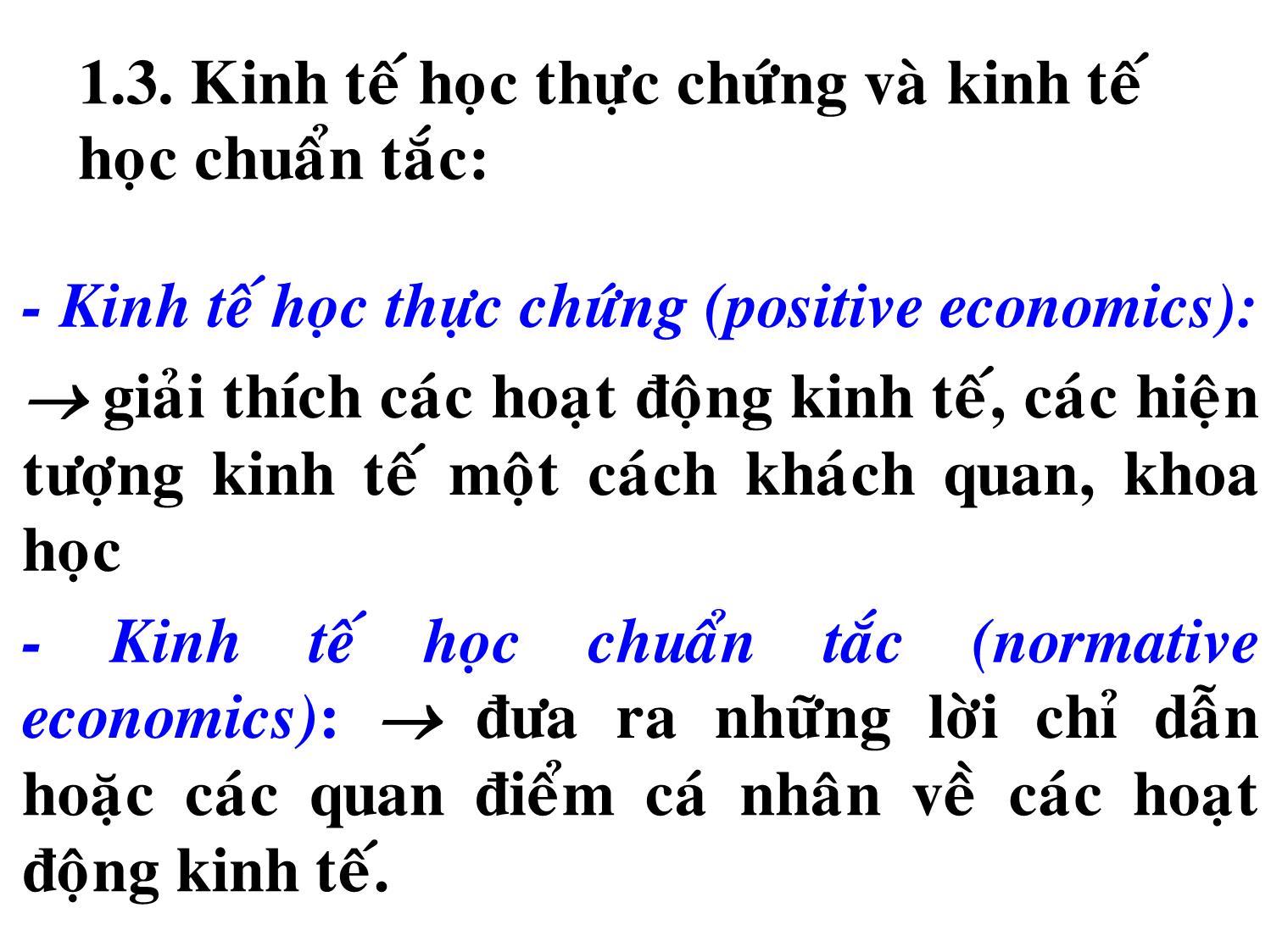 Bài giảng Kinh tế vi mô - Trần Thanh Hiền trang 7