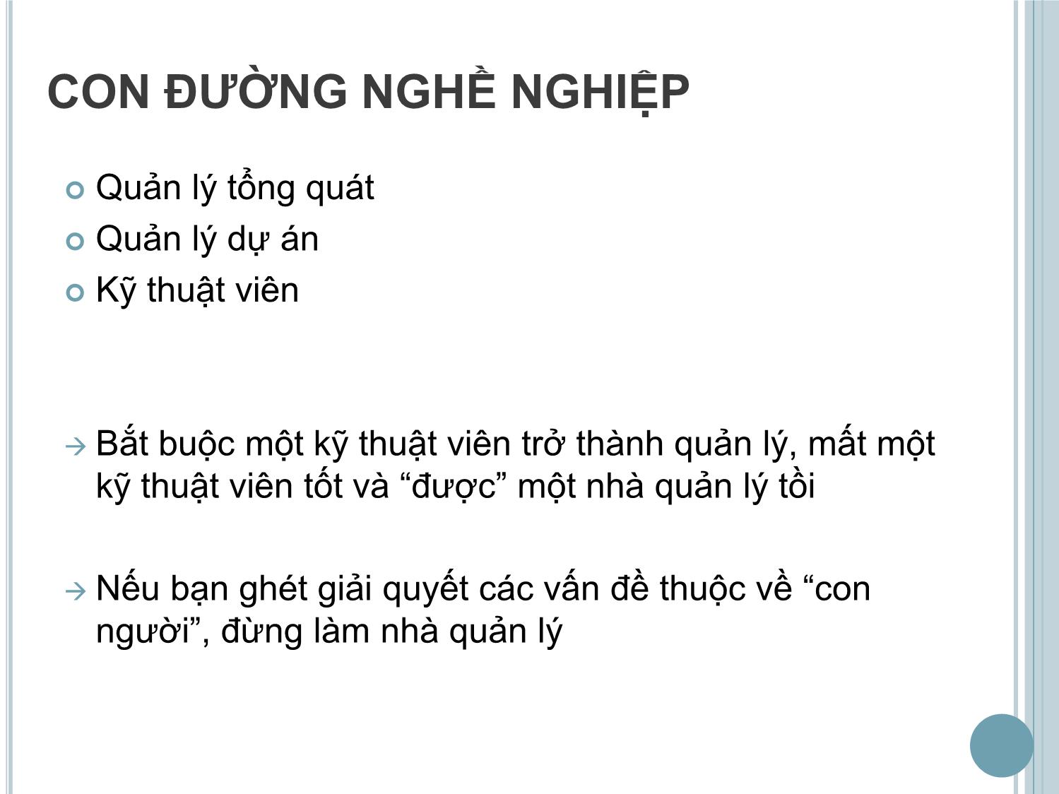 Bài giảng Quản lý dự án một nghề nghiệp mới - Chương 1: Mở đầu trang 4