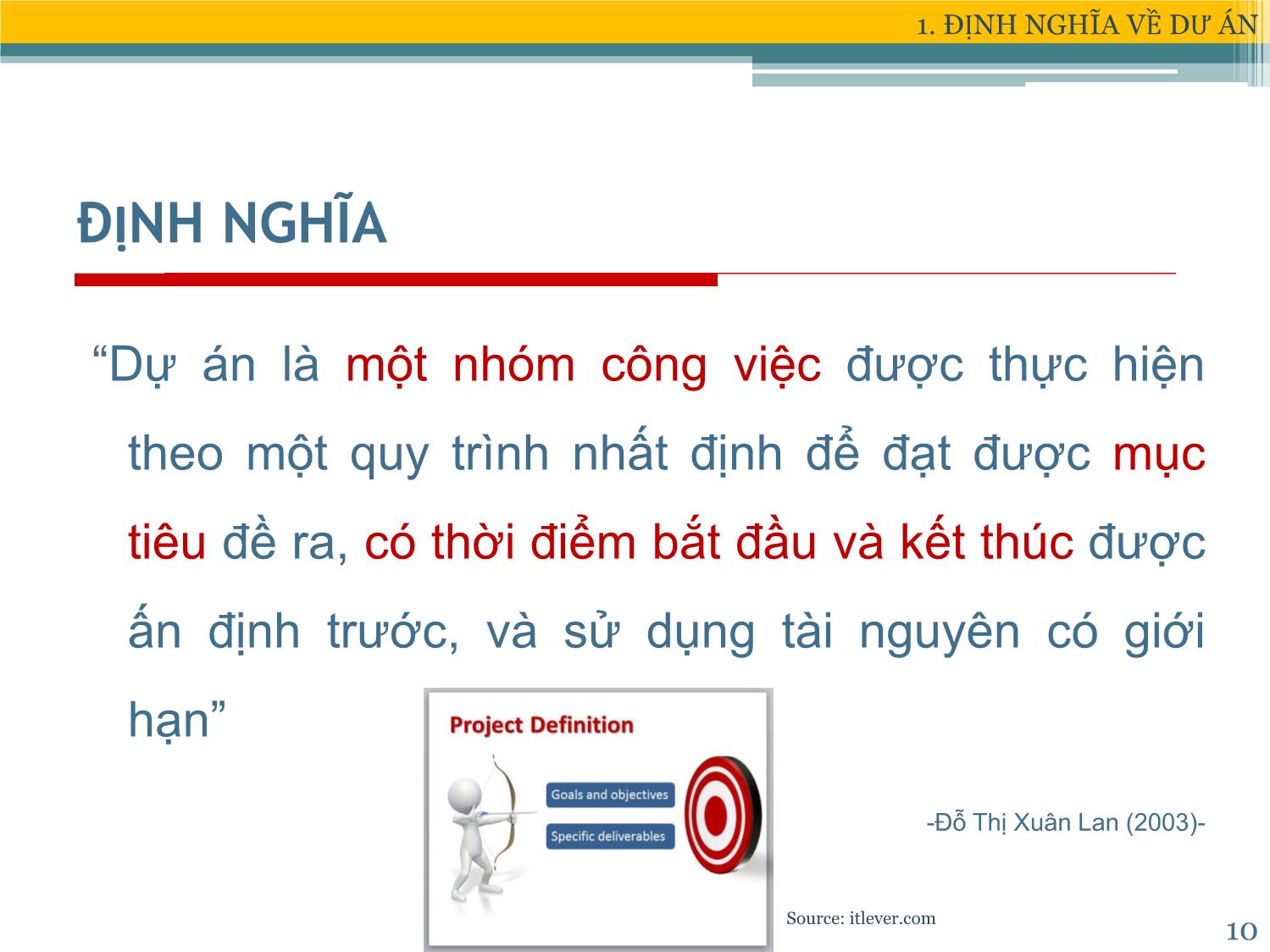 Bài giảng Xây dựng & Quản lý dự án - Chương 1: Tổng quan - Đặng Xuân Trường trang 10