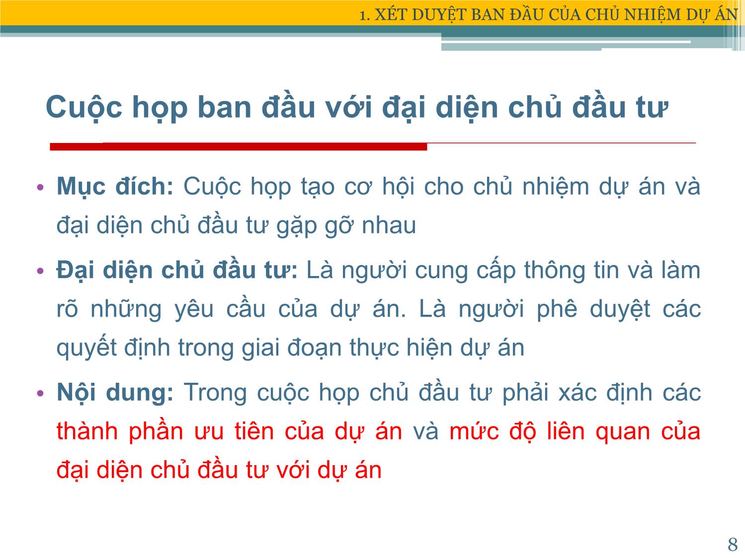 Bài giảng Xây dựng & Quản lý dự án - Chương 3: Hoạch định dự án - Đặng Xuân Trường trang 8