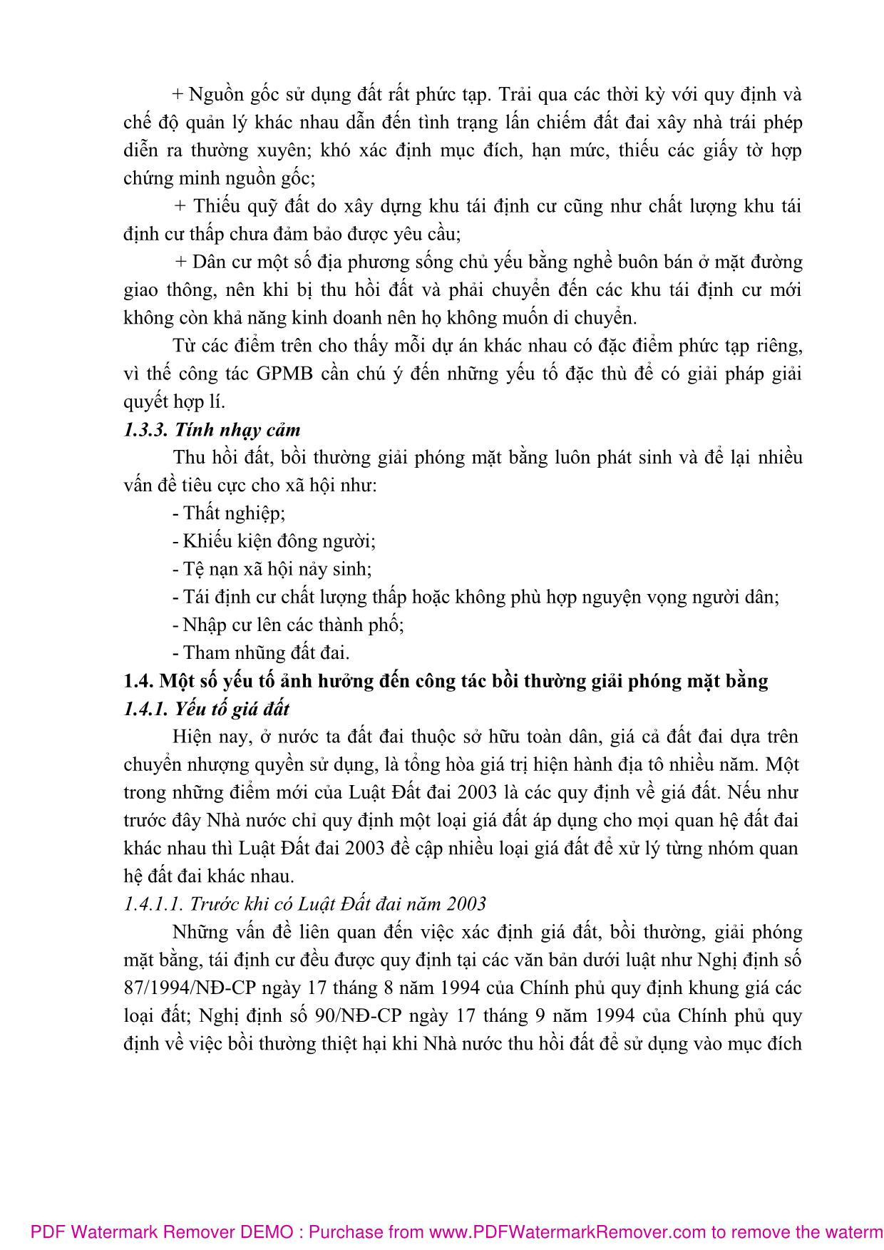 Bài giảng Bồi thường giải phóng mặt bằng (Phần 1) - Nguyễn Thị Nhật Linh trang 10