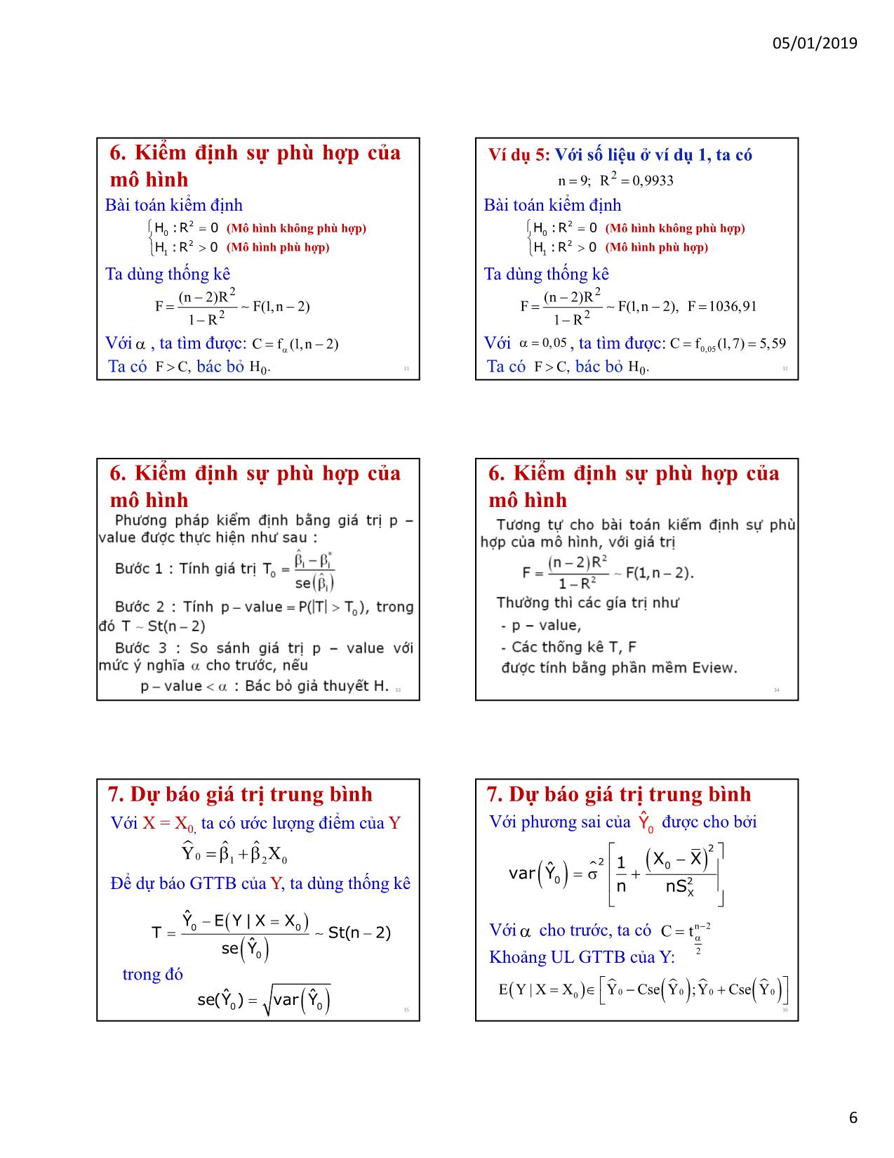 Bài giảng Kinh tế lượng - Chương 1: Hồi quy đơn (Simple regression) - Nguyễn Trung Đông trang 6