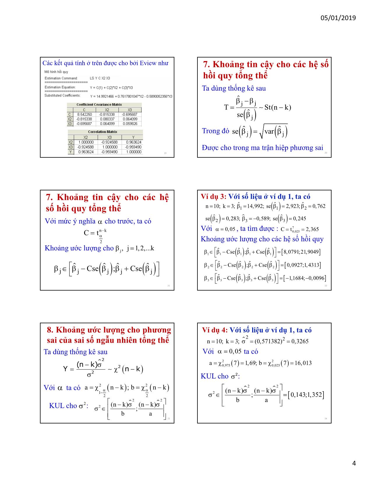 Bài giảng Kinh tế lượng - Chương 2: Hồi quy bội (Multiple regression) - Nguyễn Trung Đông trang 4