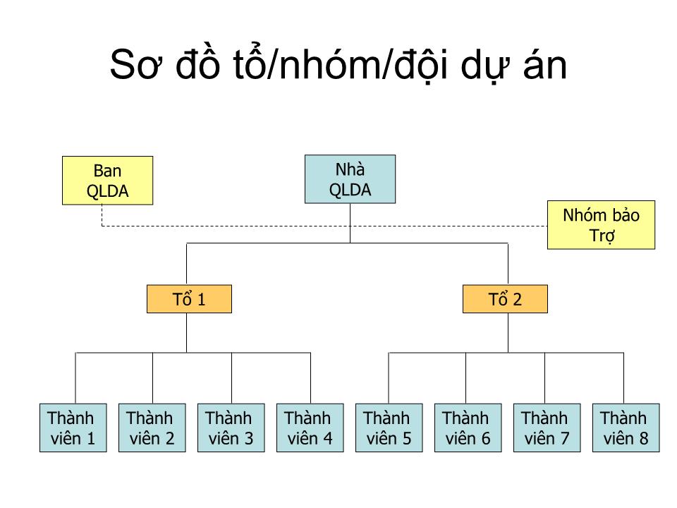 Bài giảng Tổ chức dự án - Chương 2: Sơ đồ tổ chức trang 10