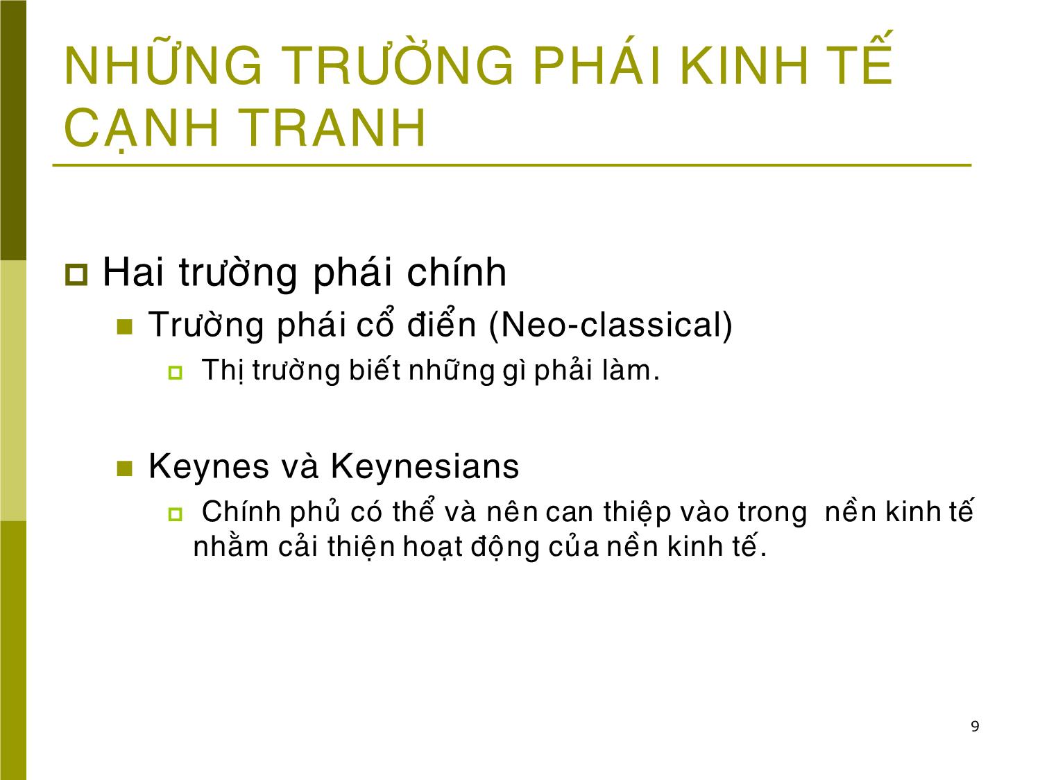 Bài giảng Kinh tế vĩ mô - Bài 1: Tổng quan kinh tế vĩ mô trang 9