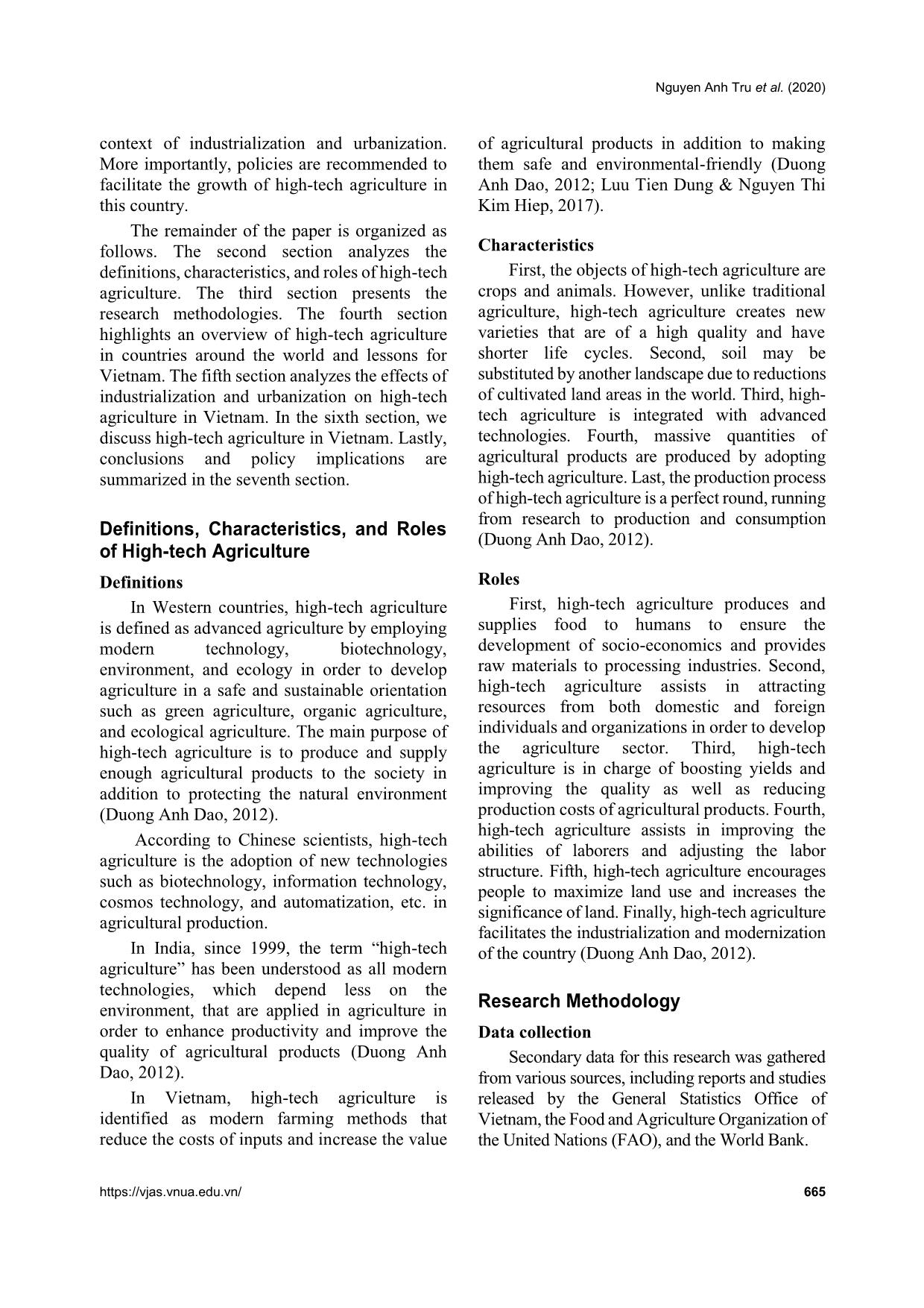 Development of high-tech agriculture in the context of industrialization and urbanization: The case of Vietnam trang 3