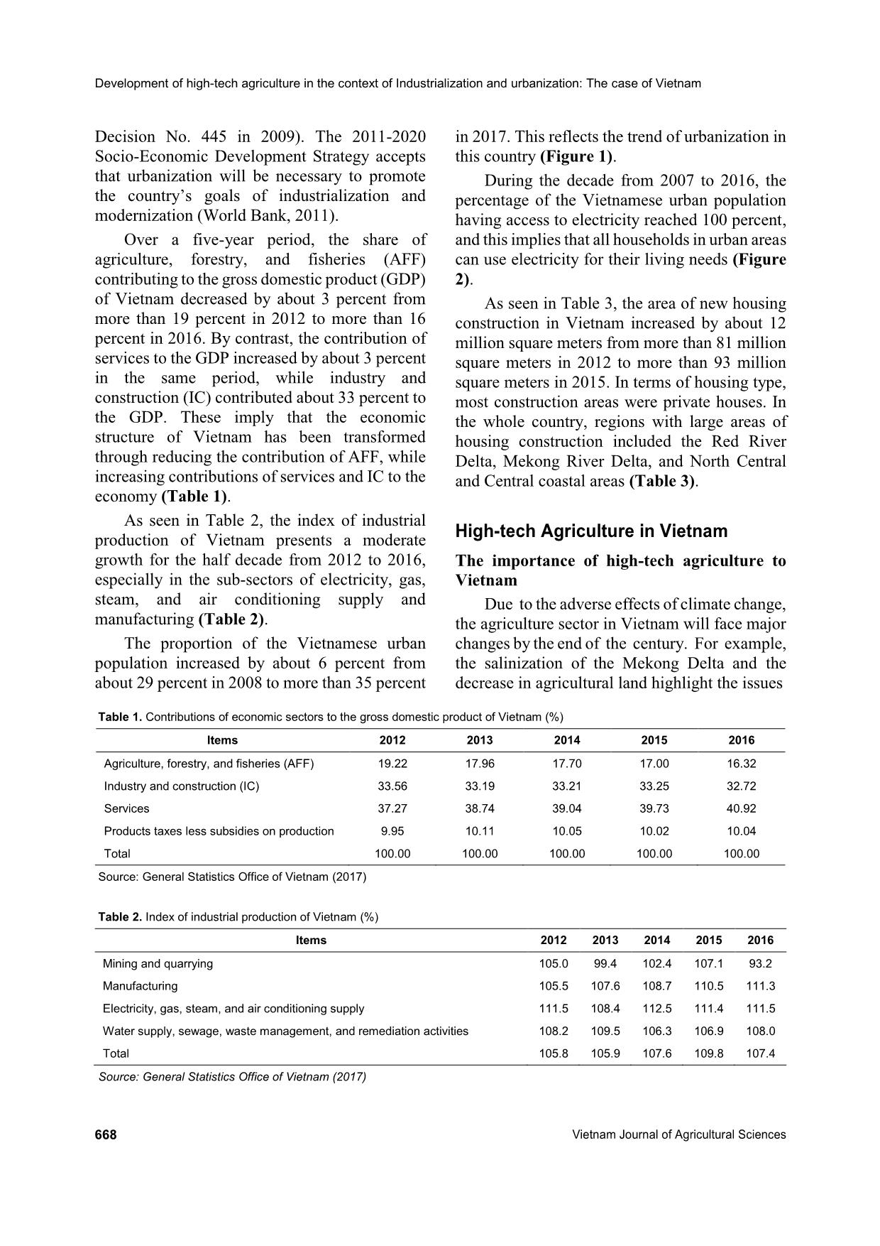 Development of high-tech agriculture in the context of industrialization and urbanization: The case of Vietnam trang 6