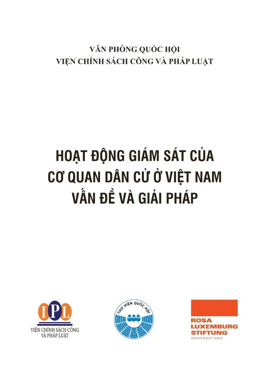 Tài liệu Hoạt động giám sát của cơ quan dân cử ở Việt Nam vấn đề và giải pháp trang 1