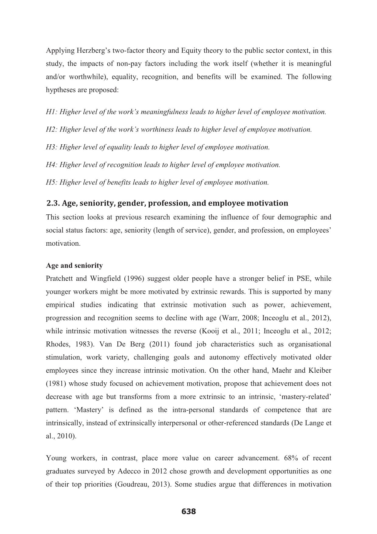 Inpacts of nature of work, social environment and benefits on movivation of employees: The case of a public organization in britain trang 8