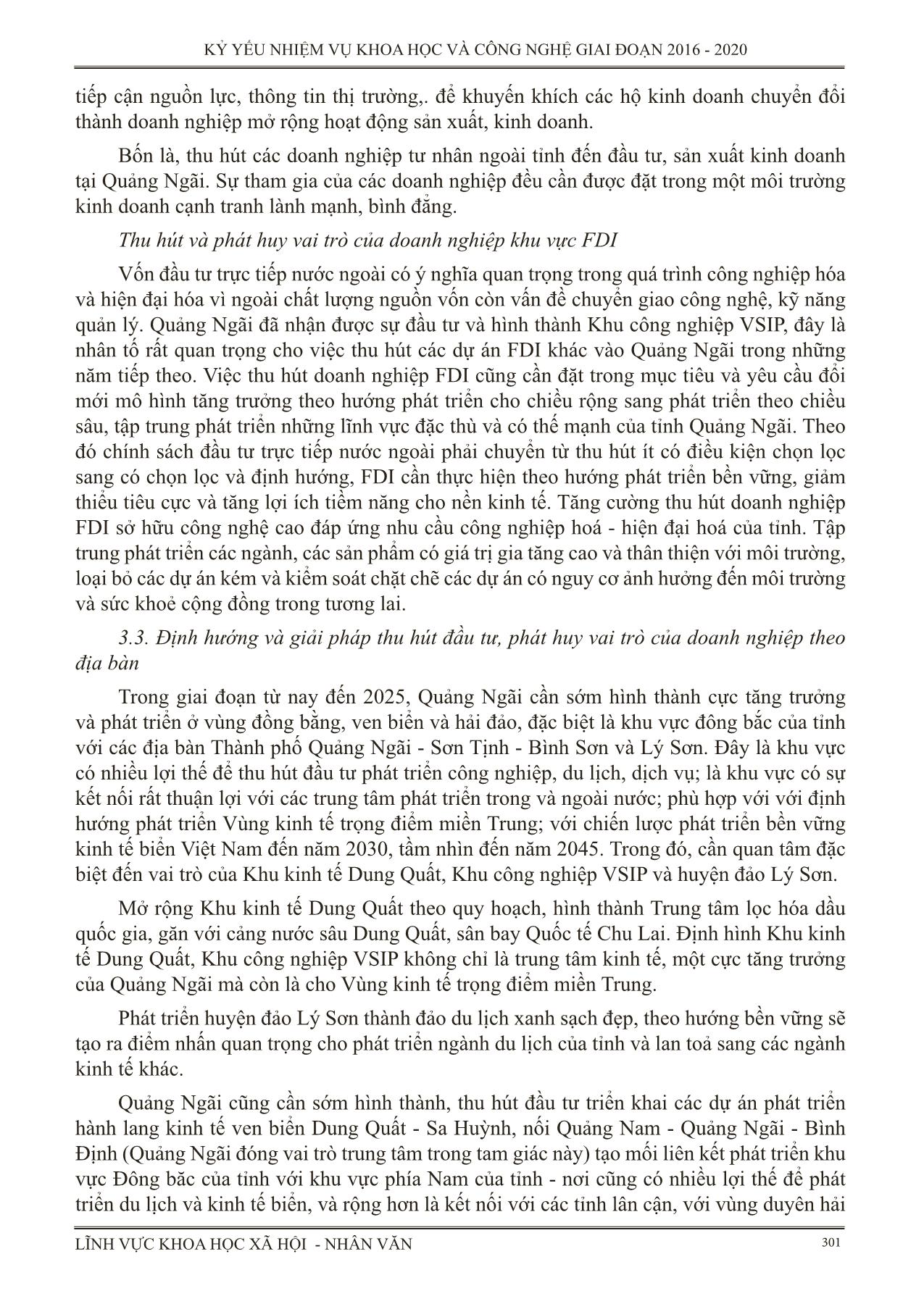 Nghiên cứu, đề xuất giải pháp phát huy vai trò của doanh nghiệp đối với sự phát triển kinh tế - xã hội tỉnh Quảng Ngãi trang 8