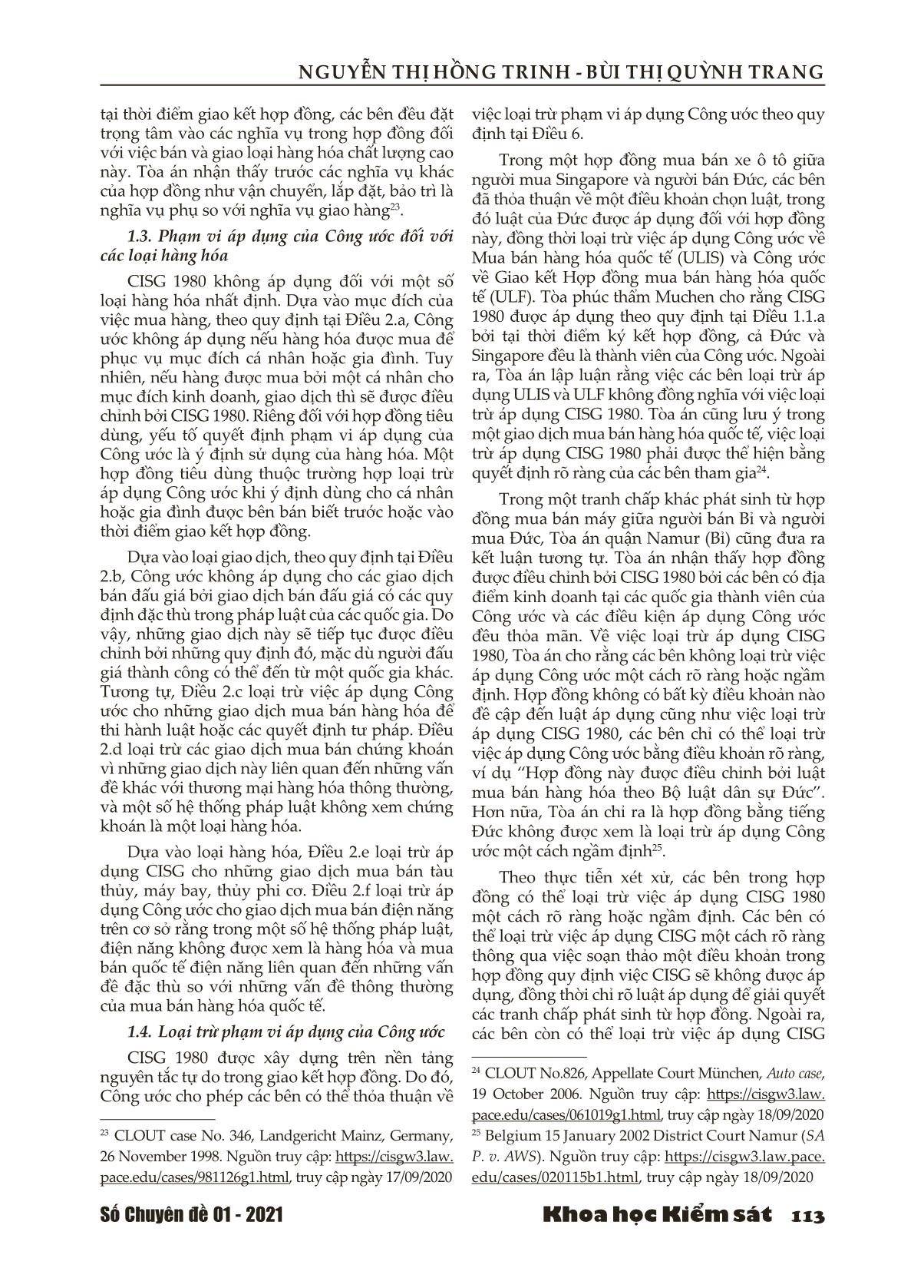 Phân tích phạm vi áp dụng của Công ước viên 1980 về hợp đồng mua bán hàng hóa quốc tế và khuyến nghị áp dụng cho Việt Nam trang 6