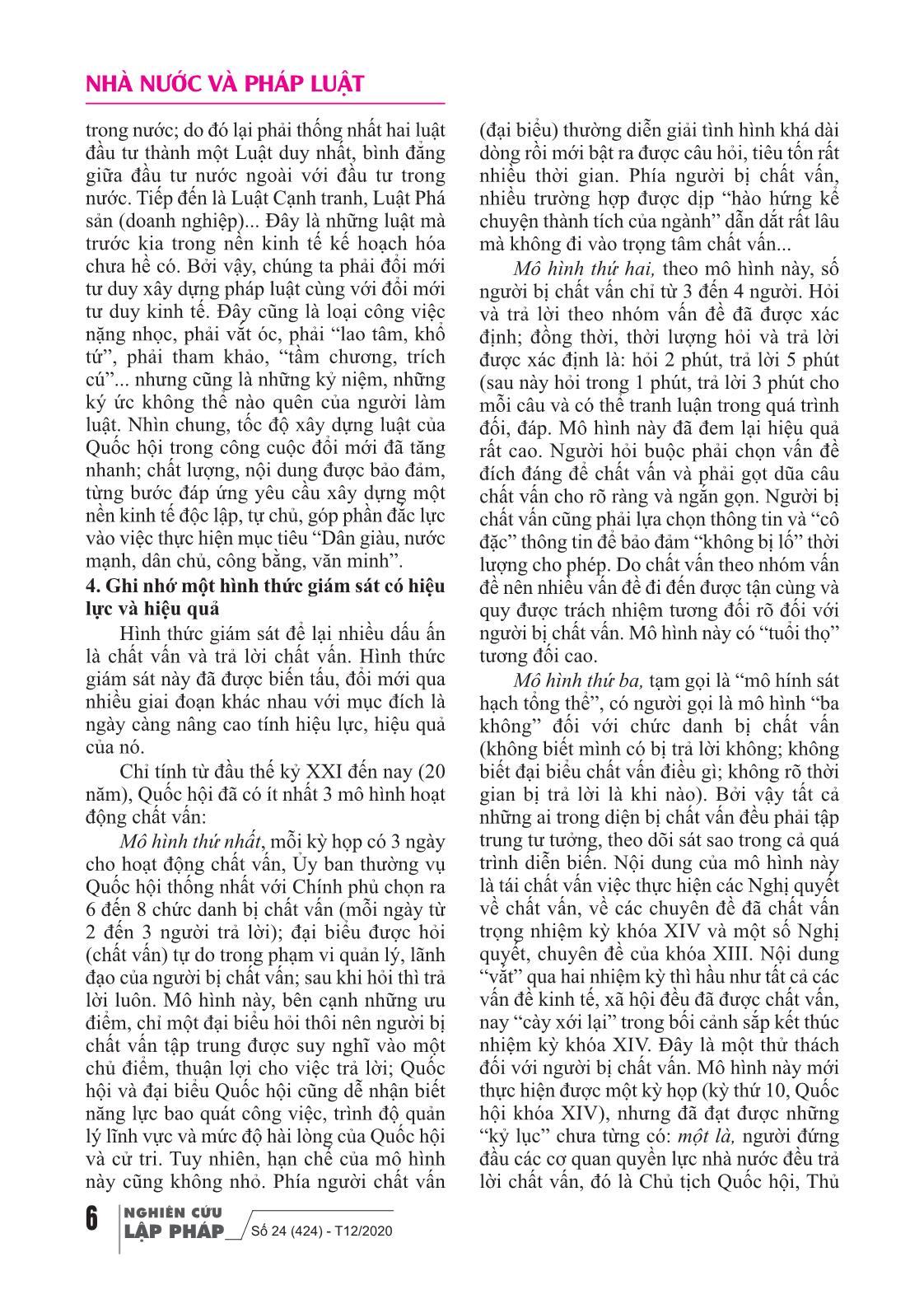 Tạp chí Nghiên cứu lập pháp - Số 24 (424) - Kỳ 2, Tháng 12/2020 trang 7
