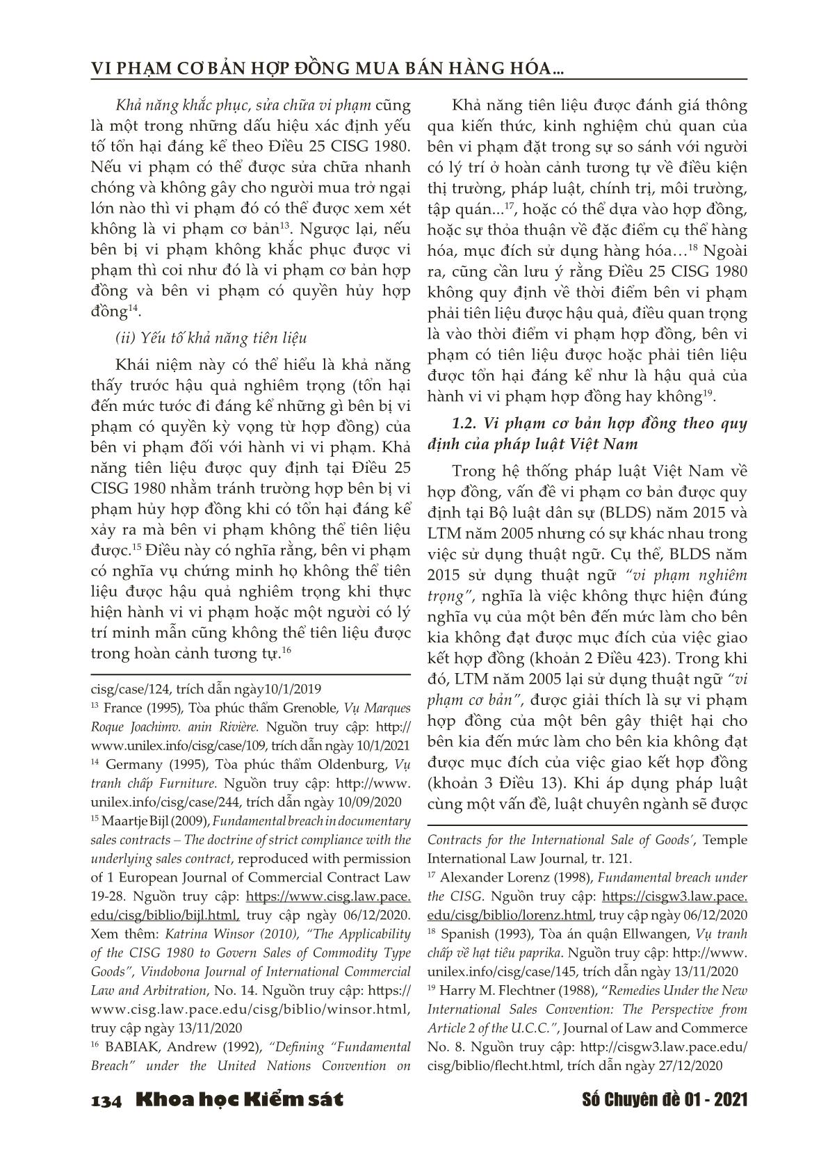 Vi phạm cơ bản hợp đồng mua bán hàng hóa theo quy định của CISG 1980 và pháp luật Việt Nam trang 3