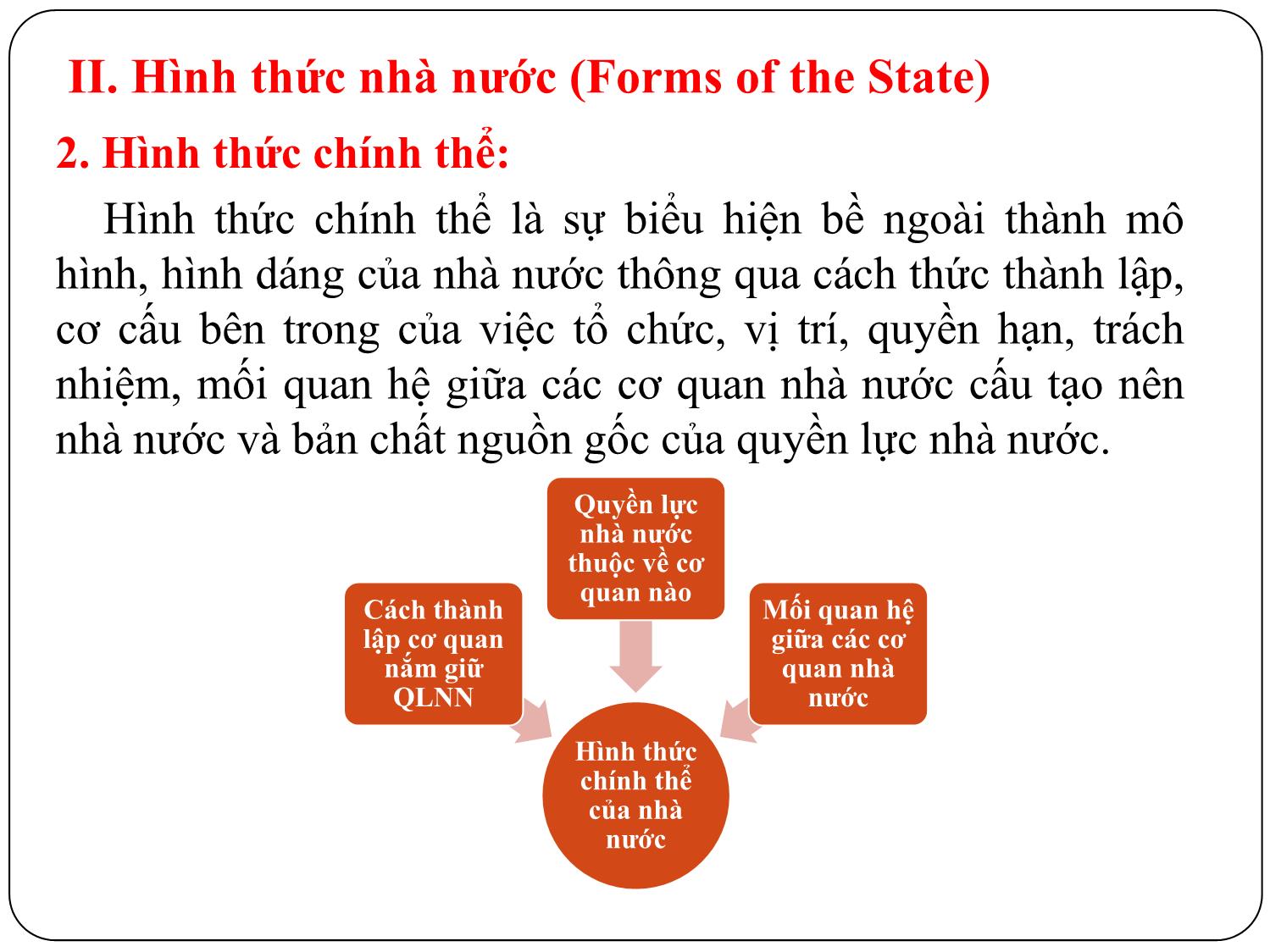 Bài giảng Pháp luật đại cương - Bài 3: Nhà nước và Bộ máy nhà nước - Ngô Minh Tín trang 9