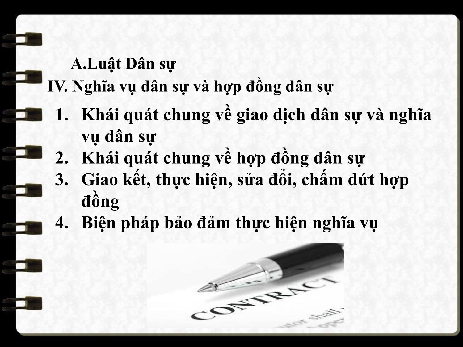 Bài giảng Pháp luật đại cương - Bài 7: Giới thiệu ngành Luật Dân sự, Luật Tố tụng Dân sự (Phần 2) - Ngô Minh Tín trang 3