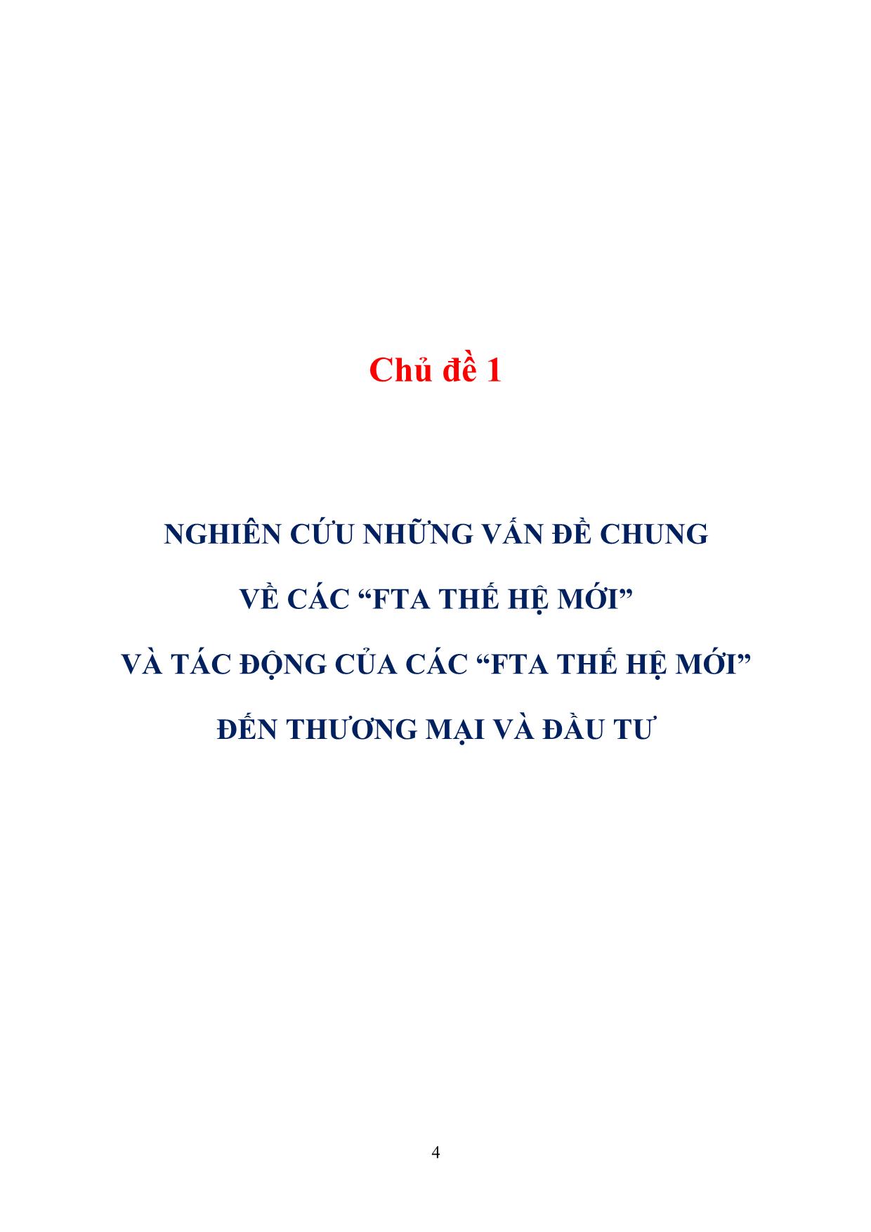 Kỷ yếu Hội thảo khoa học quốc gia năm 2020: Tác động của các hiệp định thương mại tự do thế hệ mới tới thương mại và đầu tư Việt Nam trang 4