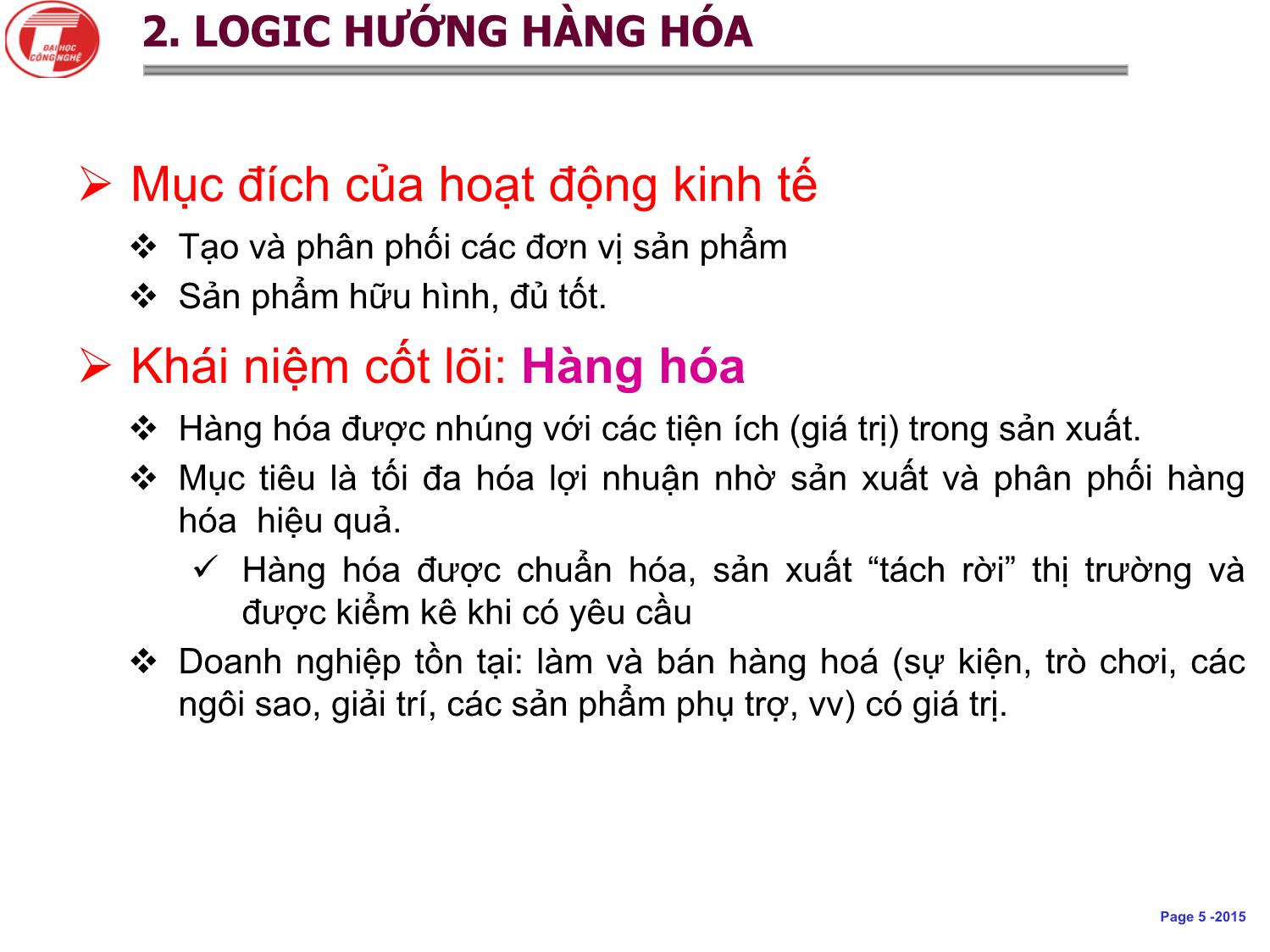 Bài giảng Khoa học dịch vụ - Chương 3: Logic hướng dịch vụ, mô hình và hệ thống khái niệm khoa học dịch vụ - Hà Quang Thụy trang 5