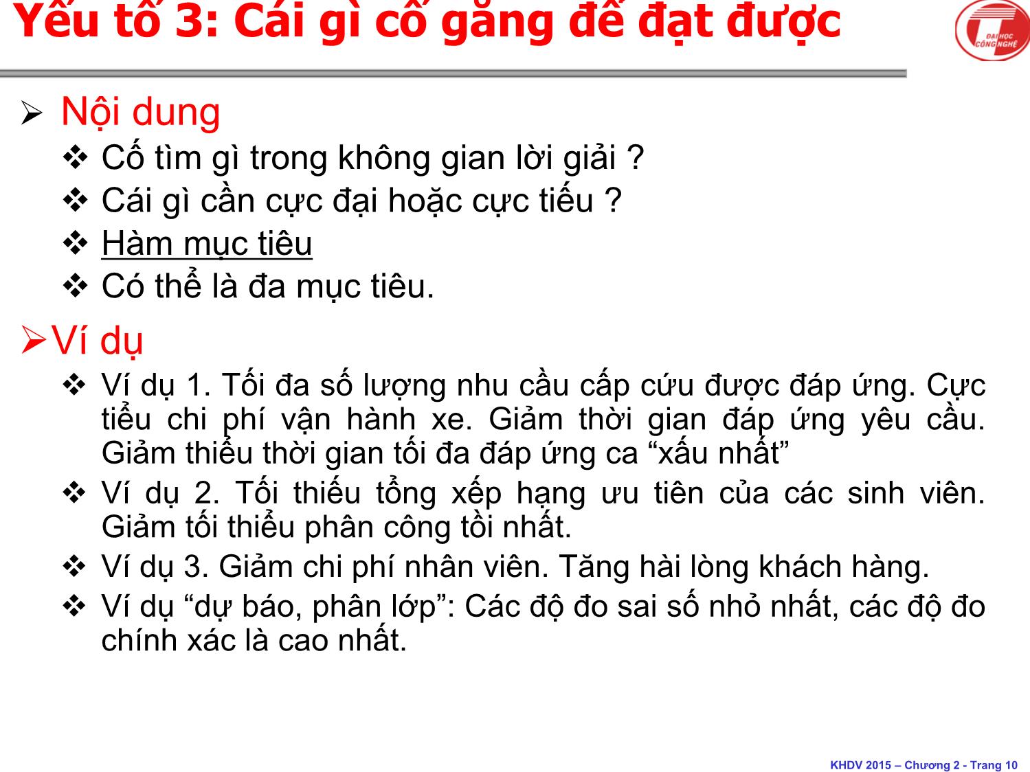 Bài giảng Khoa học dịch vụ - Chương 4: Tối ưu hóa trong dịch vụ - Hà Quang Thụy trang 10