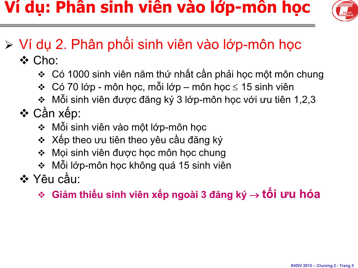 Bài giảng Khoa học dịch vụ - Chương 4: Tối ưu hóa trong dịch vụ - Hà Quang Thụy trang 5