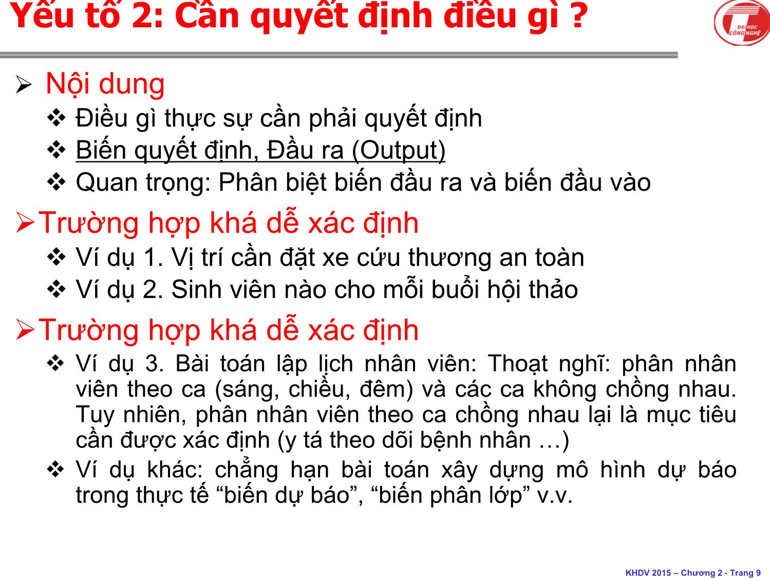 Bài giảng Khoa học dịch vụ - Chương 4: Tối ưu hóa trong dịch vụ - Hà Quang Thụy trang 9