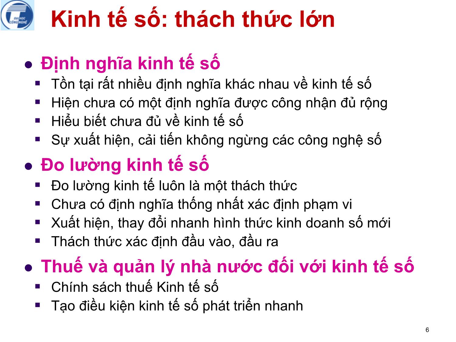 Bài giảng Khoa học dịch vụ - Chương 8: Kinh tế số và đo lường kinh tế số - Hà Quang Thụy trang 6