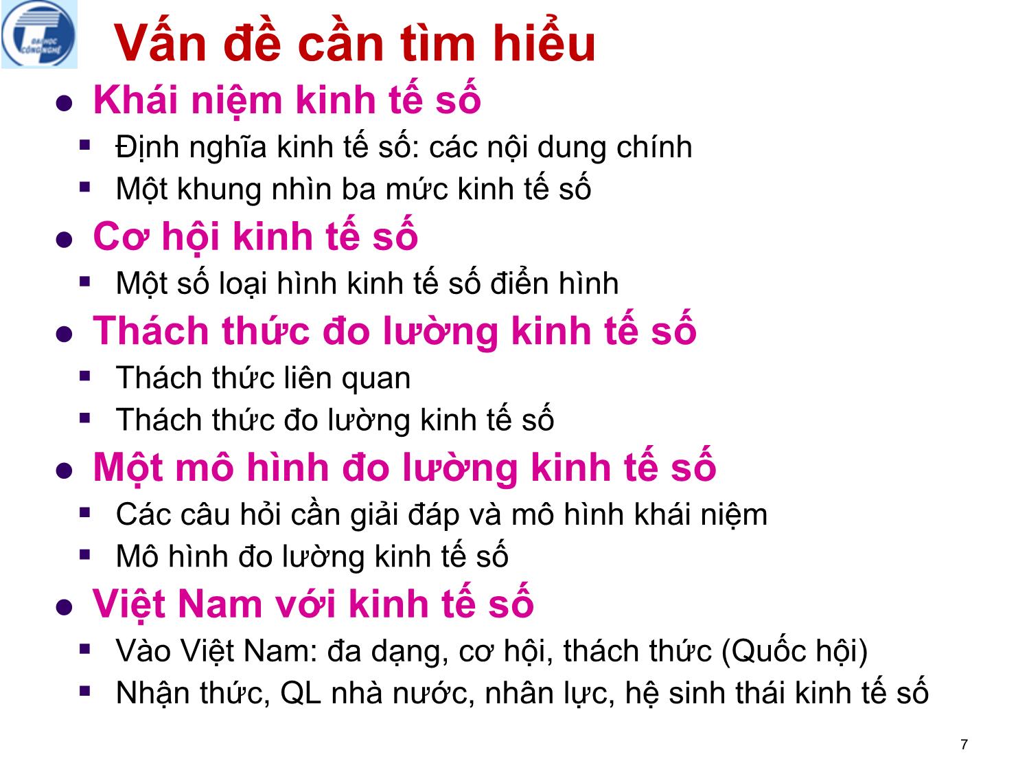 Bài giảng Khoa học dịch vụ - Chương 8: Kinh tế số và đo lường kinh tế số - Hà Quang Thụy trang 7