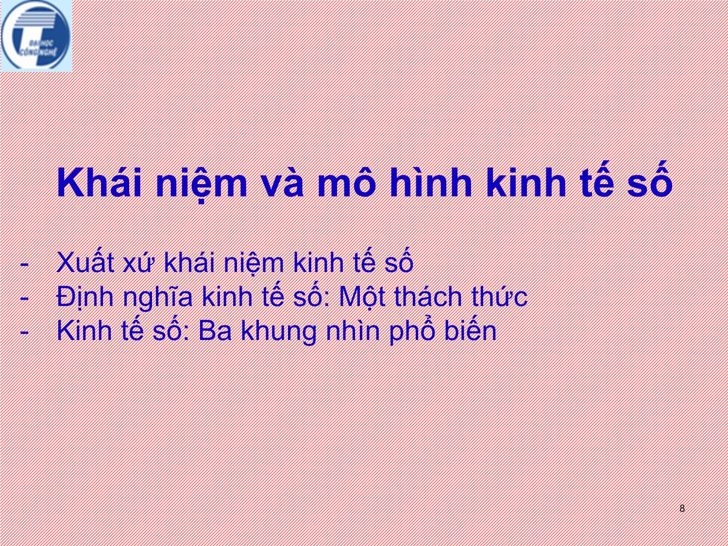 Bài giảng Khoa học dịch vụ - Chương 8: Kinh tế số và đo lường kinh tế số - Hà Quang Thụy trang 8