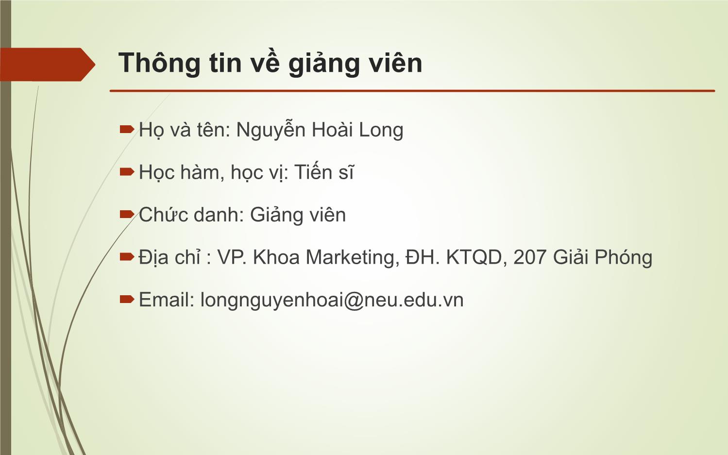 Bài giảng Marketing dịch vụ công - Nguyễn Hoài Long trang 6