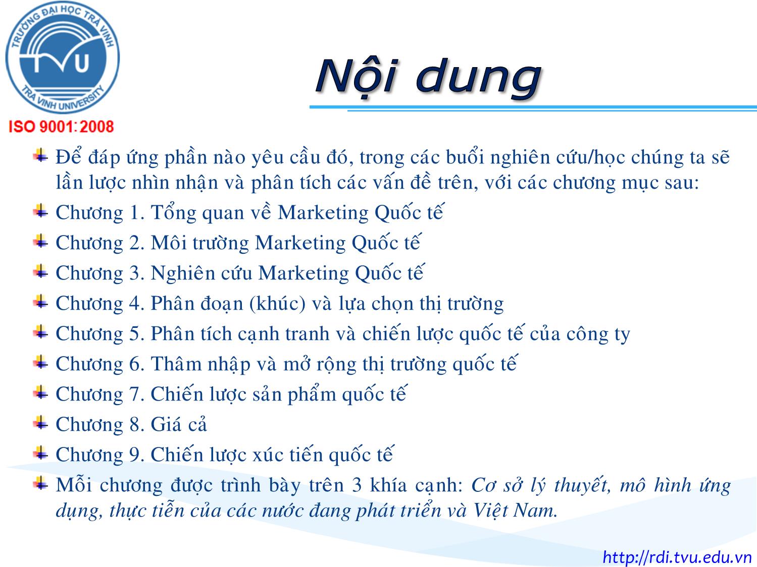 Bài giảng Marketing quốc tế - Chương 1: Tổng quan về Marketing quốc tế - Lê Thanh Minh trang 2