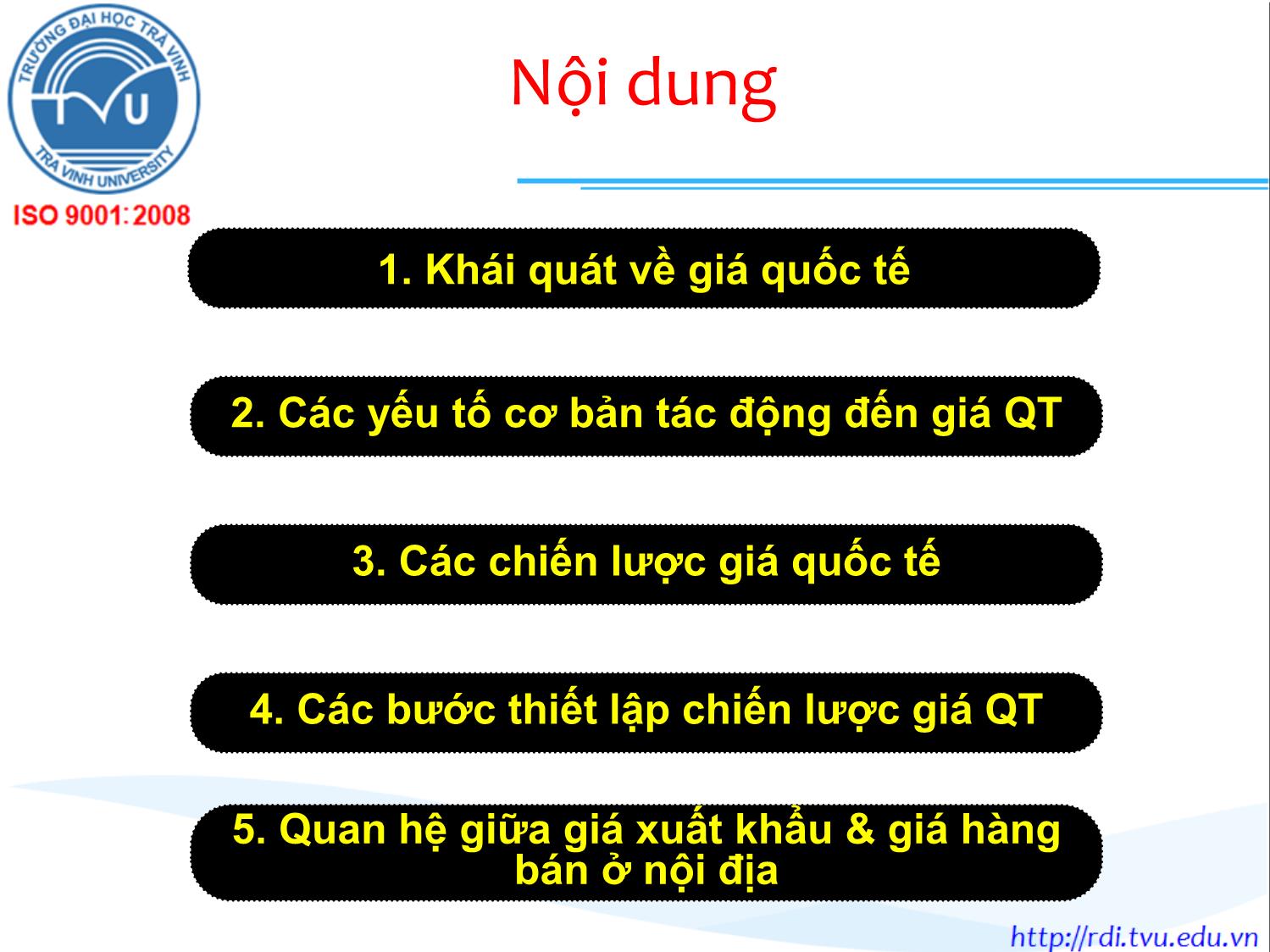 Bài giảng Marketing quốc tế - Chương 8: Giá cả - Lê Thanh Minh trang 2