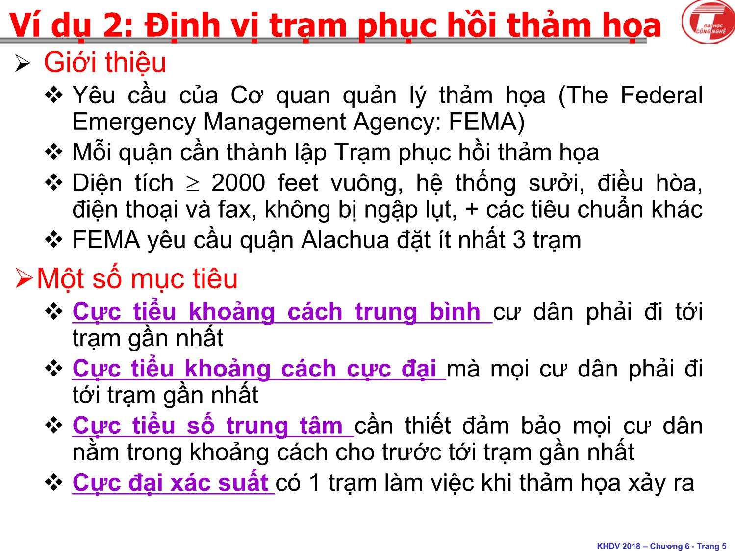 Bài giảng Khoa học dịch vụ - Chương 6: Bài toán định vị và phân bố trong dịch vụ - Hà Quang Thụy trang 5