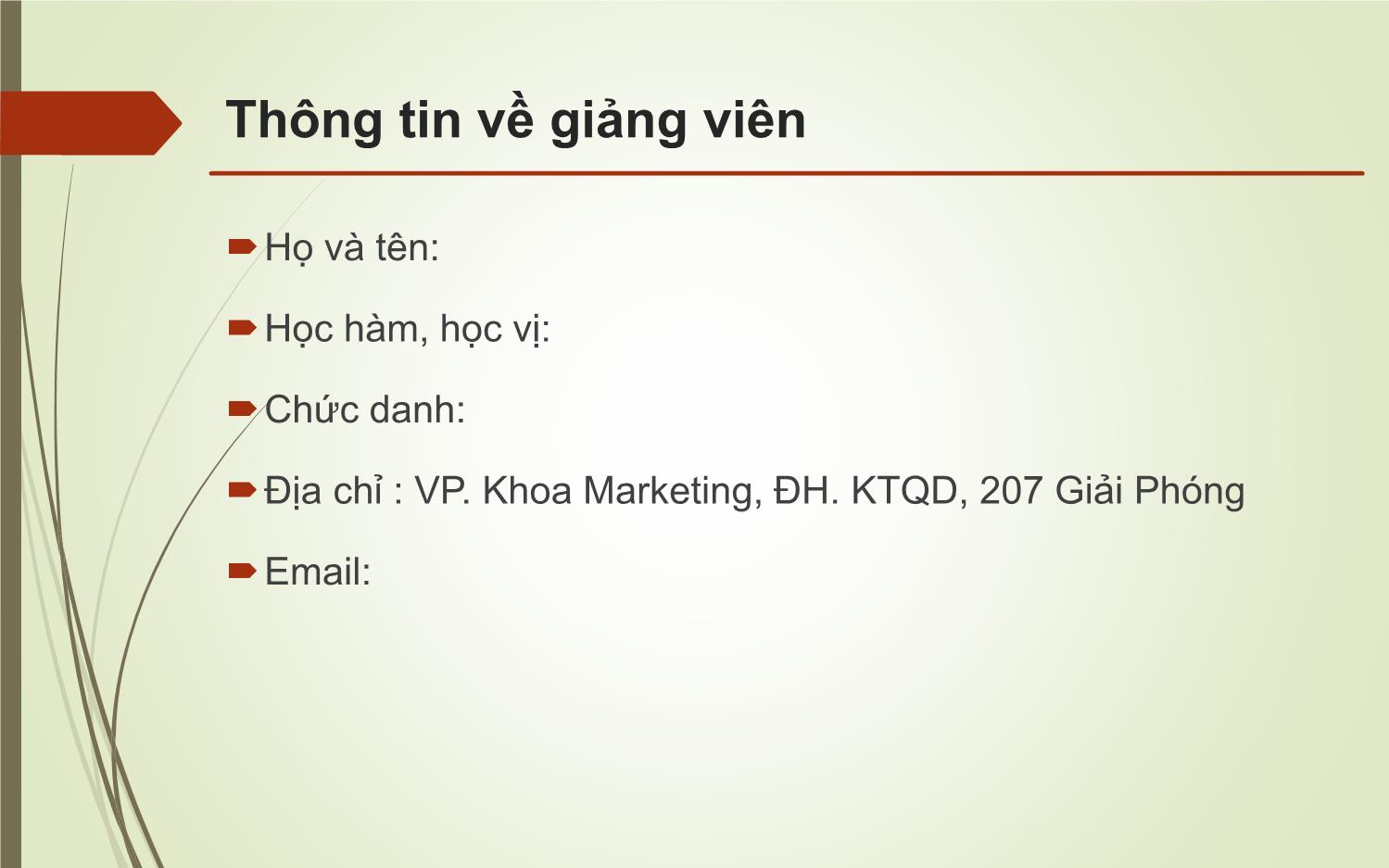 Bài giảng Nghiên cứu marketing (Bản đẹp) trang 2