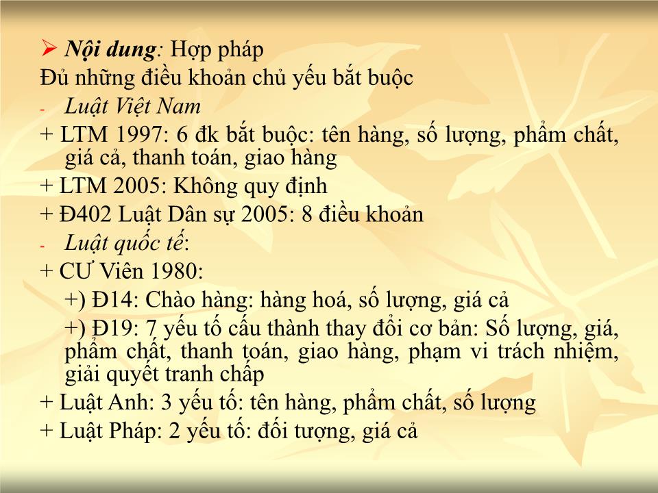 Bài giảng Giao dịch thương mại quốc tế - Chương 2: Hợp đồng mua bán quốc tế - Nguyễn Cương trang 7