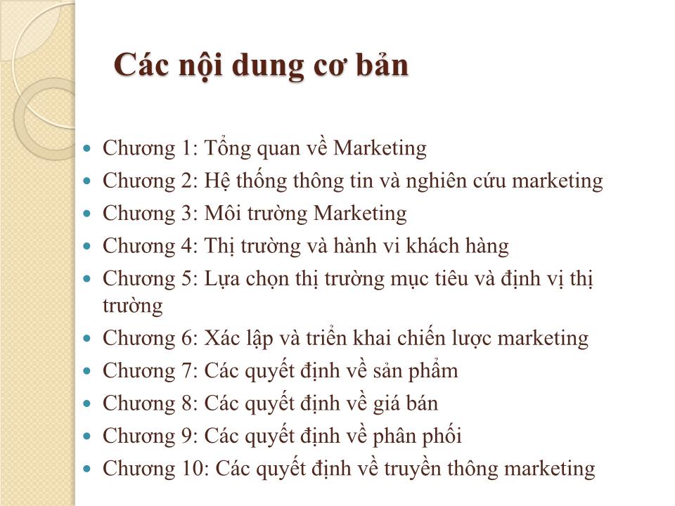 Bài giảng Marketing căn bản - Chương I: Tổng quan về marketing - Nguyễn Hoài Long trang 8