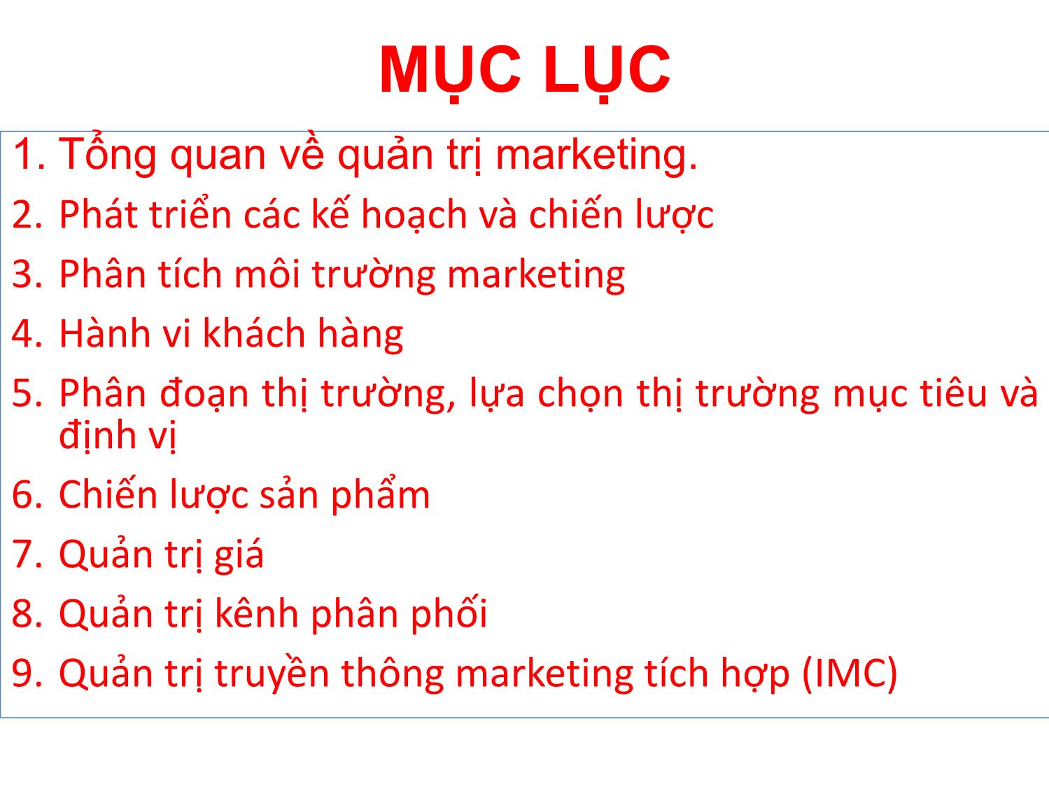 Bài giảng Quản trị marketing - Chương 1: Tổng quan về Quản trị marketing - Nguyễn Thị Phương Dung trang 6