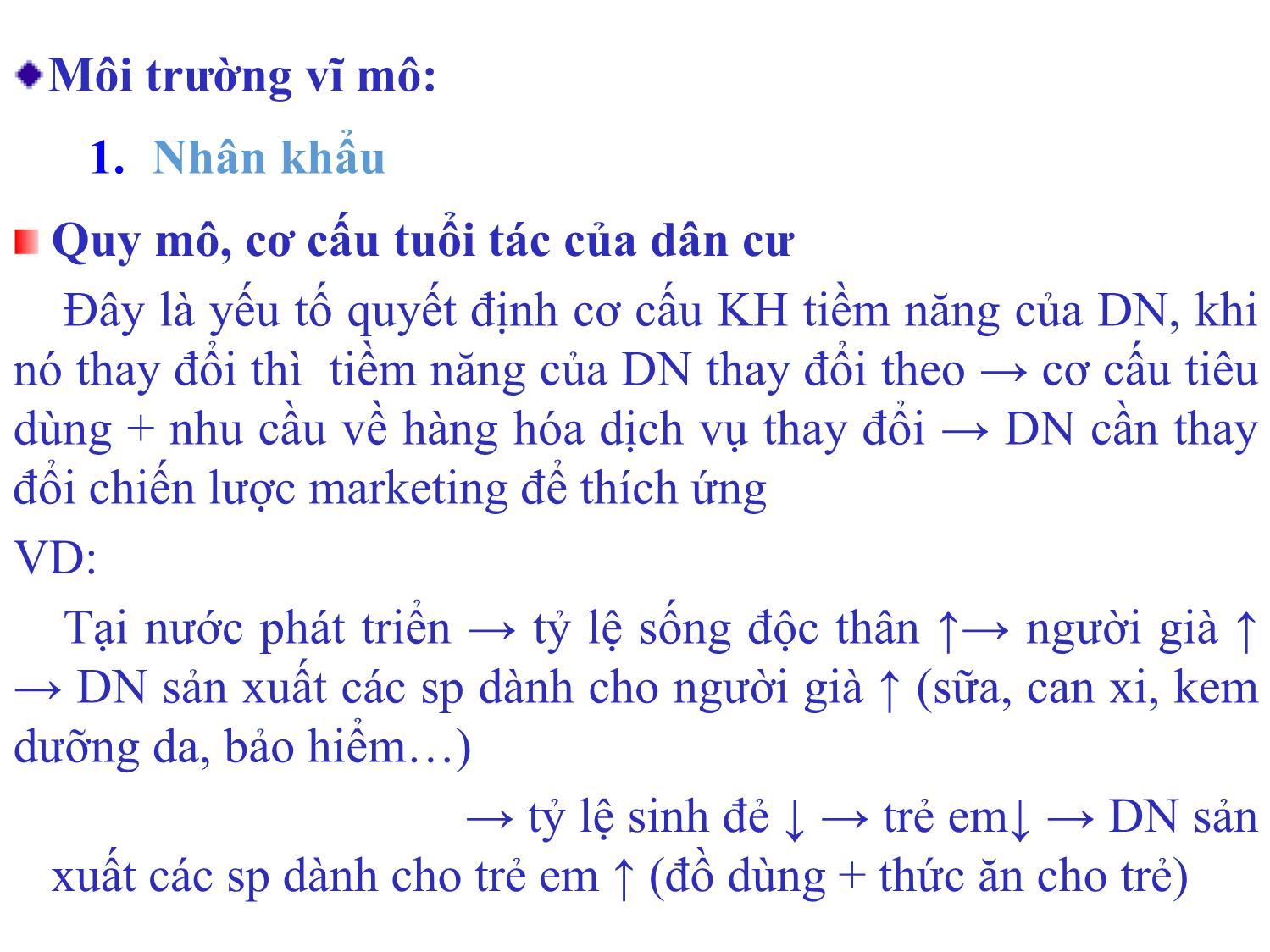 Bài giảng Quản trị marketing - Chương 3: Phân tích môi trường marketing - Nguyễn Thị Phương Dung trang 8