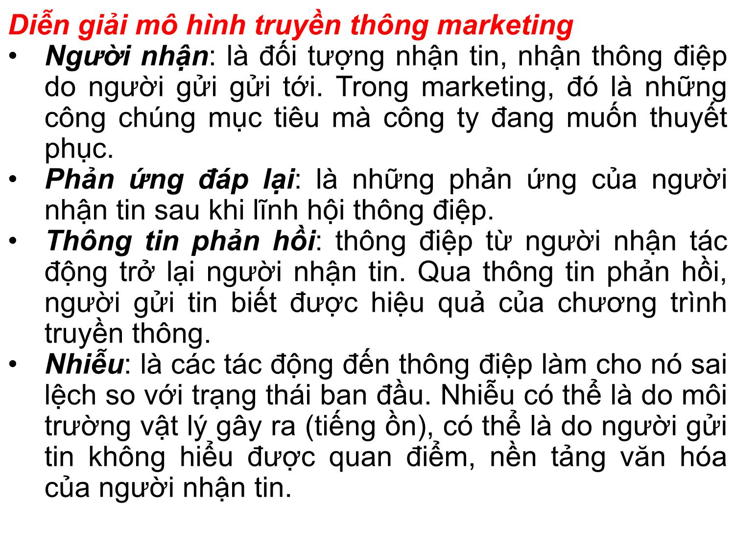 Bài giảng Quản trị marketing - Chương 9: Quản trị truyền thông marketing tích hợp (Integrated Marketing Communications - IMC) - Nguyễn Thị Phương Dung trang 10