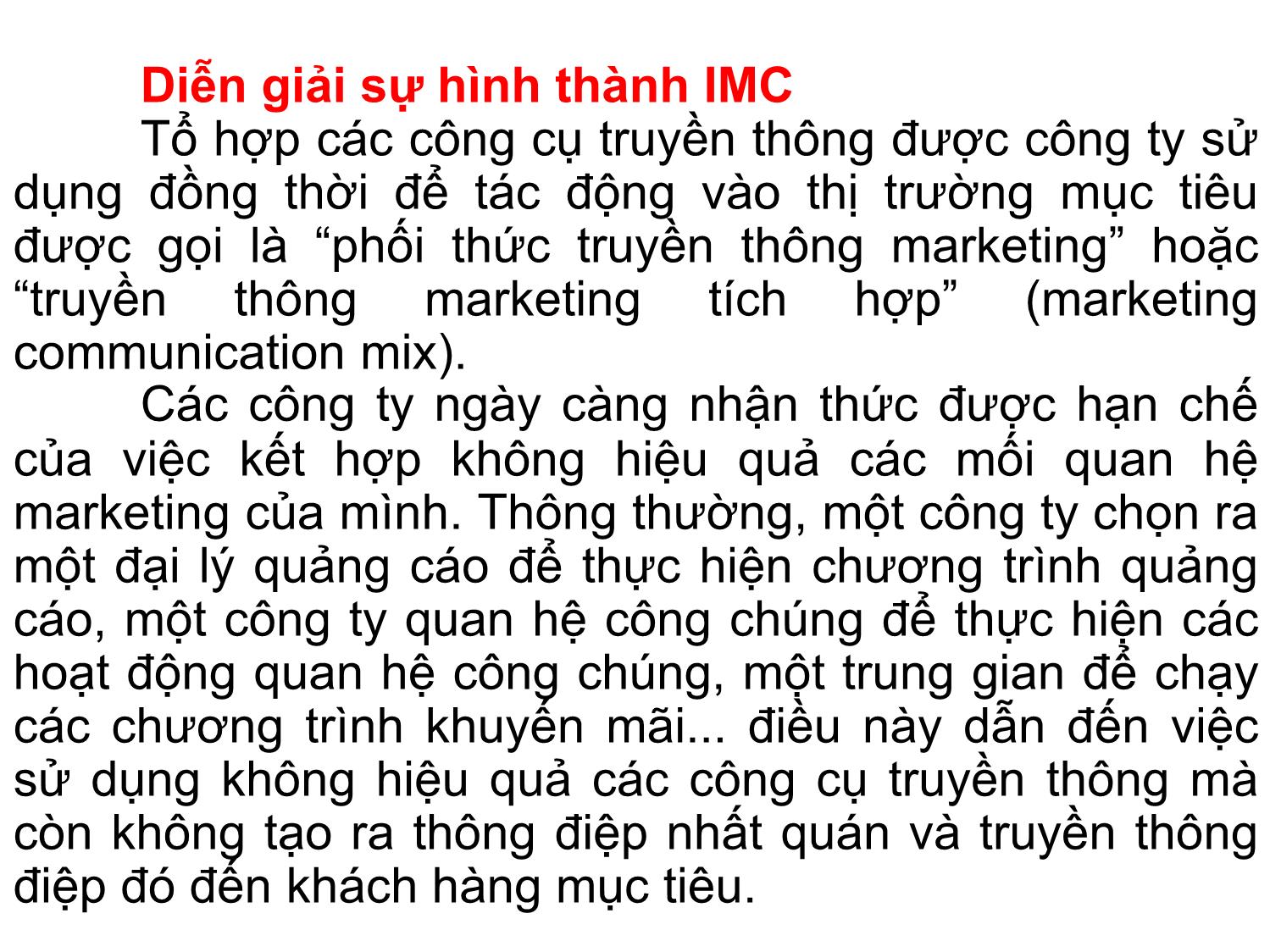 Bài giảng Quản trị marketing - Chương 9: Quản trị truyền thông marketing tích hợp (Integrated Marketing Communications - IMC) - Nguyễn Thị Phương Dung trang 3